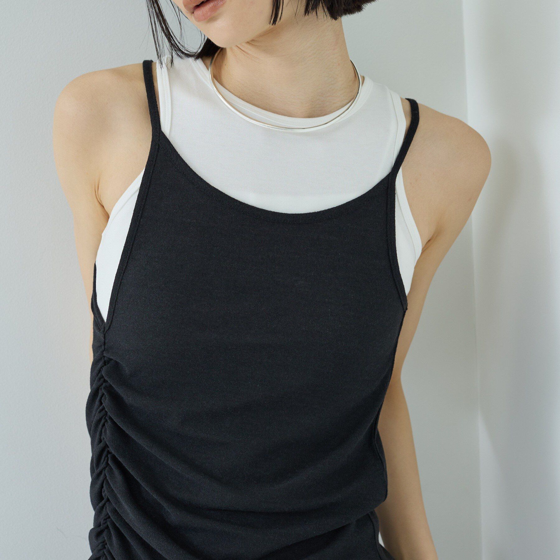 GALLEST「シャーリングレイヤータンク」|Tシャツ・カットソー|
