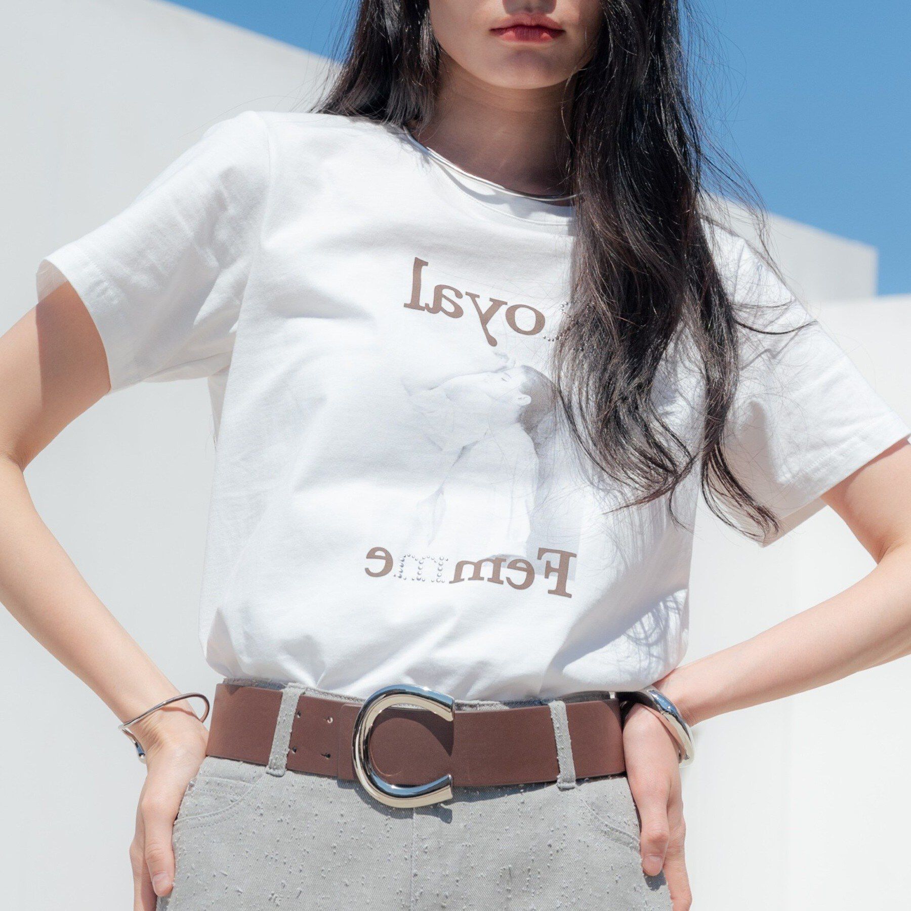 GALLEST「タイポグラフィTシャツ【接触冷感】」|Tシャツ・カットソー|