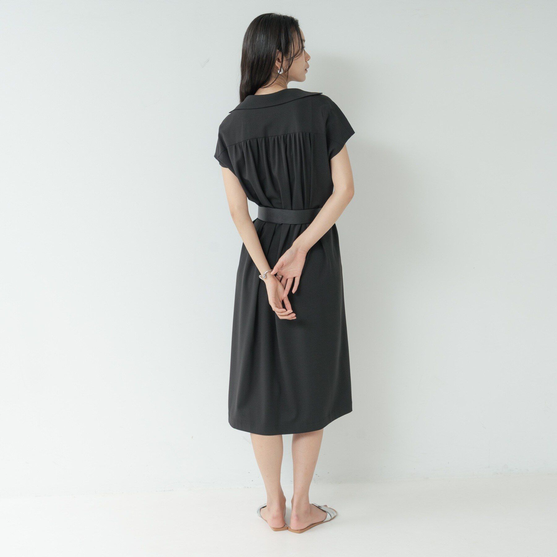 GALLEST「Comfy SET UP｜スキッパーワンピース【通勤／接触冷感／UVカット】」|ワンピース|