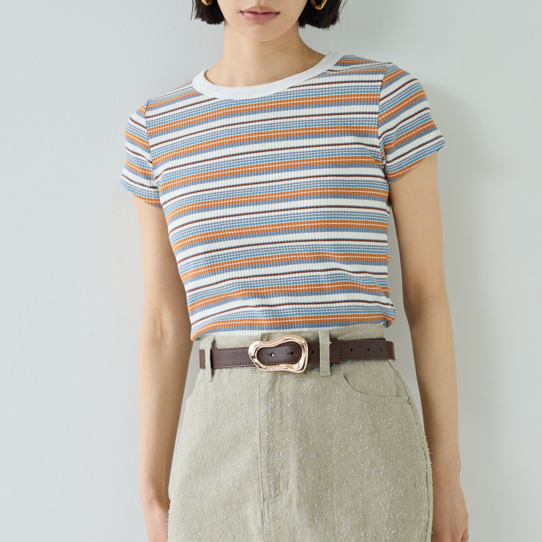 GALLEST「レトロボーダーTシャツ」|Tシャツ・カットソー|