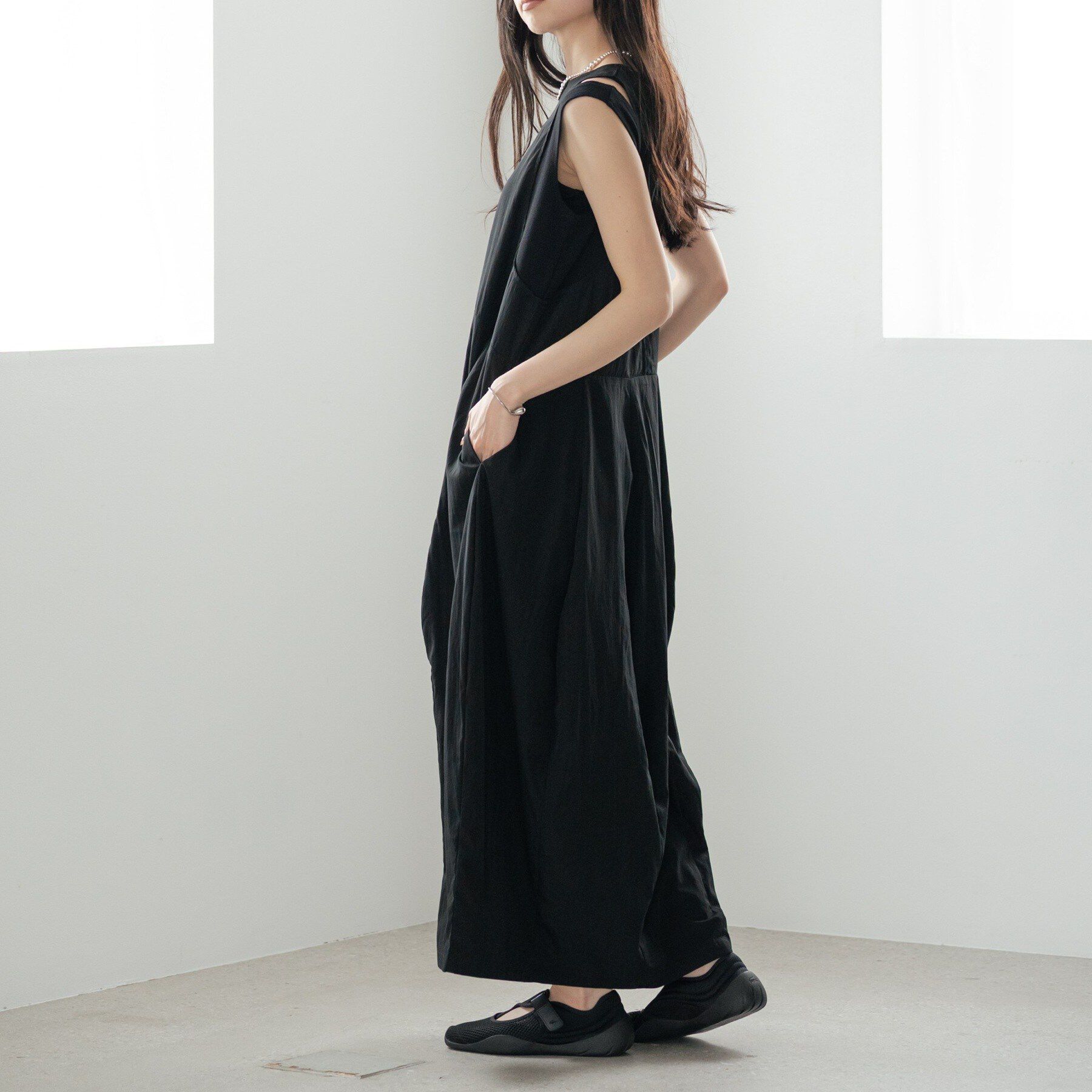 GALLEST「イレギュラータックナイロンワンピース【再入荷】」|ワンピース|