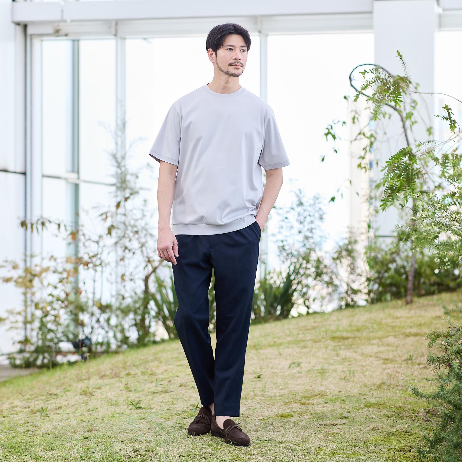 TAKEO KIKUCHI「【接触冷感】アイスクリアコットン Tシャツ」|Tシャツ・カットソー|