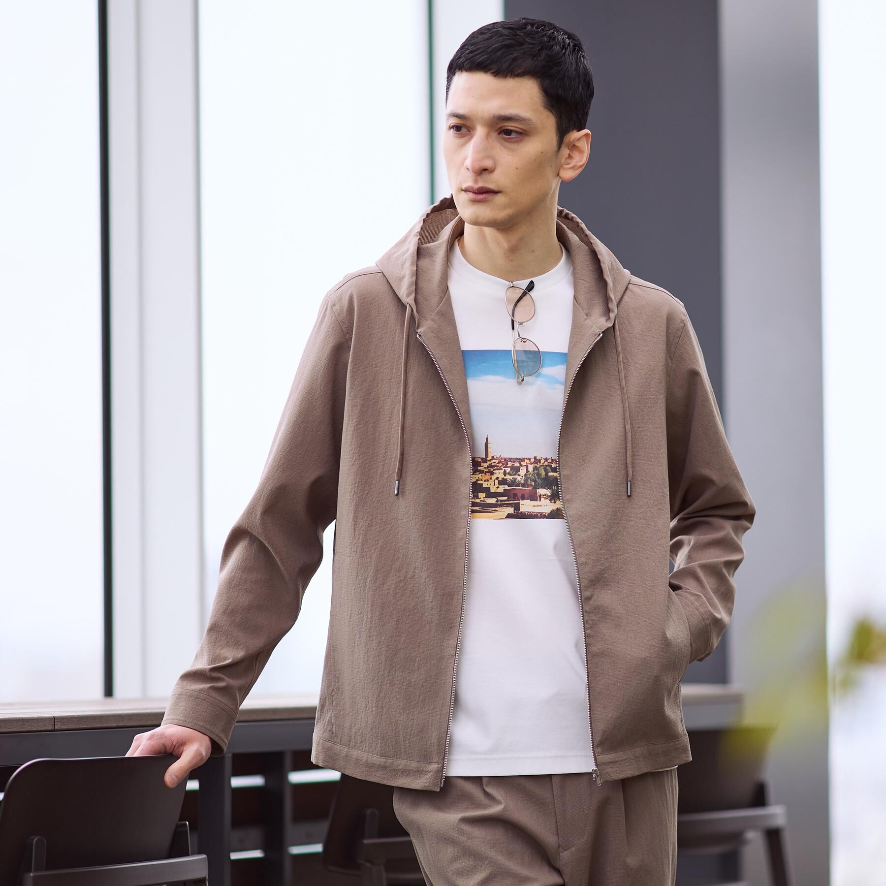 TAKEO KIKUCHI「【撥水・洗える・シワになりにくい】 リランチェ（R） フードブルゾン」|シャツ・ブラウス|