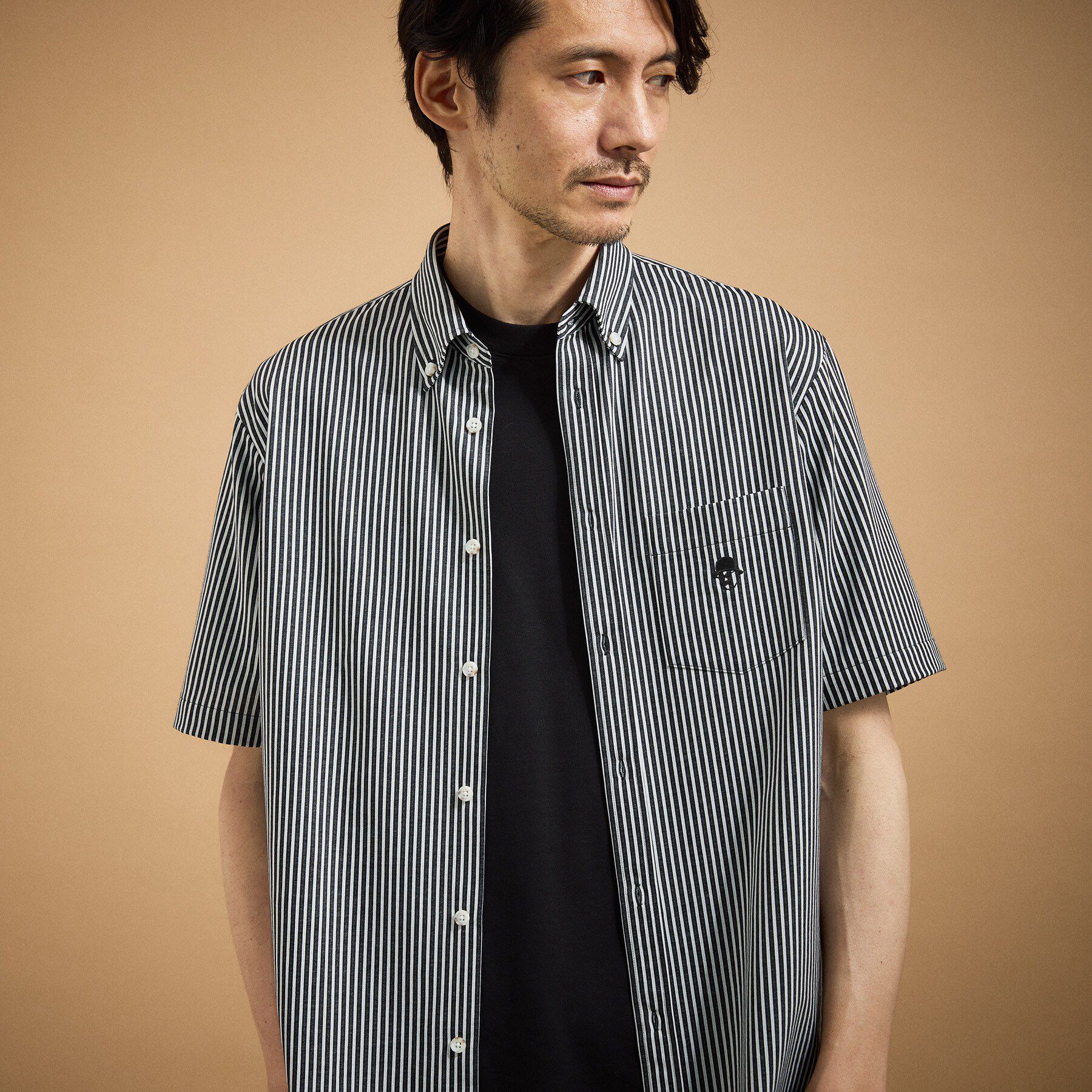 TAKEO KIKUCHI「【接触冷感】ジャージストライプ シャツ」|シャツ・ブラウス|