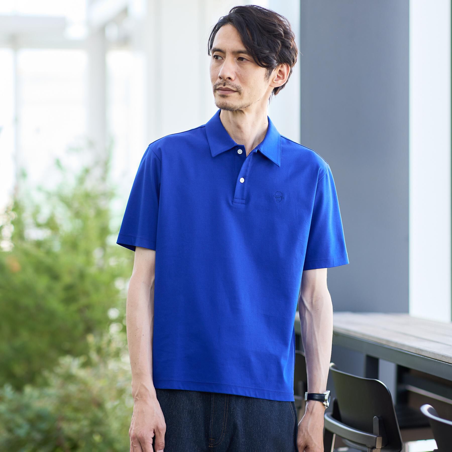 TAKEO KIKUCHI「【接触冷感】アイスクリアコットン ワンポイント ポロシャツ」|ポロシャツ|
