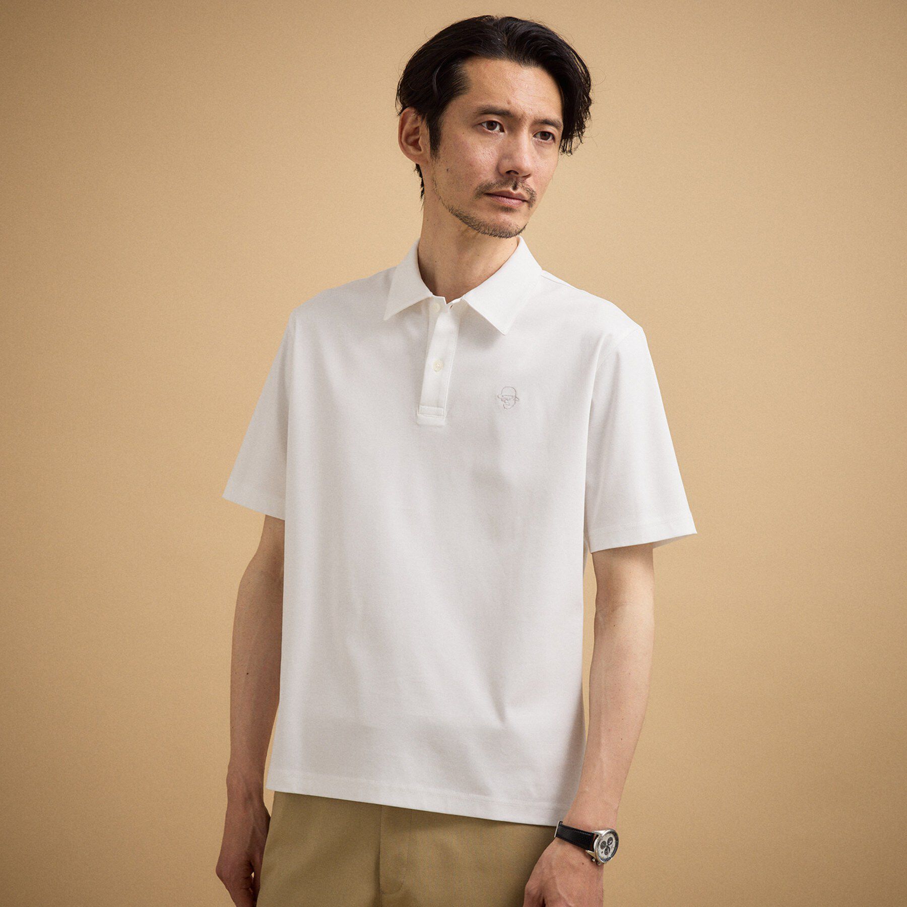 TAKEO KIKUCHI「【接触冷感】アイスクリアコットン ワンポイント ポロシャツ」|ポロシャツ|
