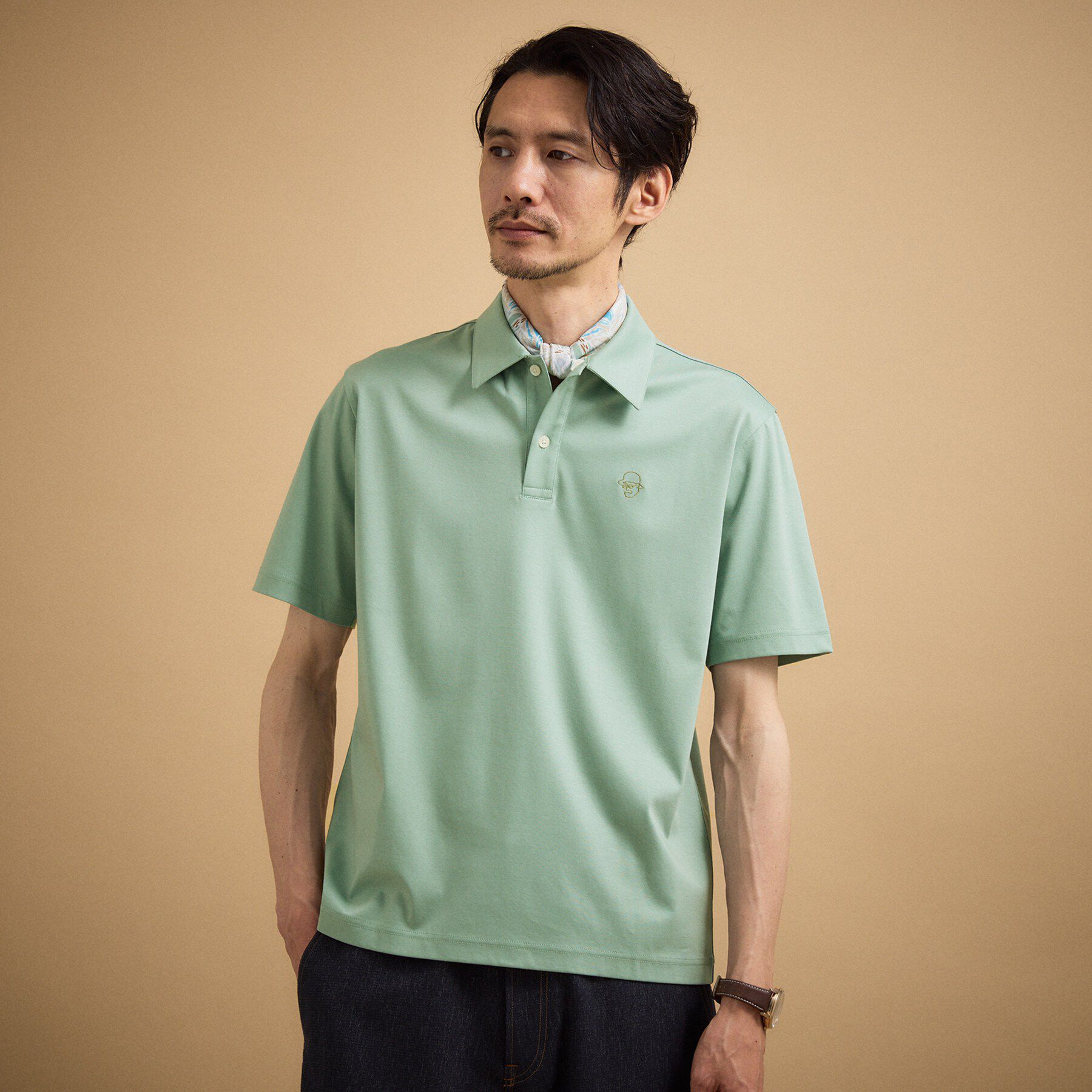 TAKEO KIKUCHI「【接触冷感】アイスクリアコットン ワンポイント ポロシャツ」|ポロシャツ|