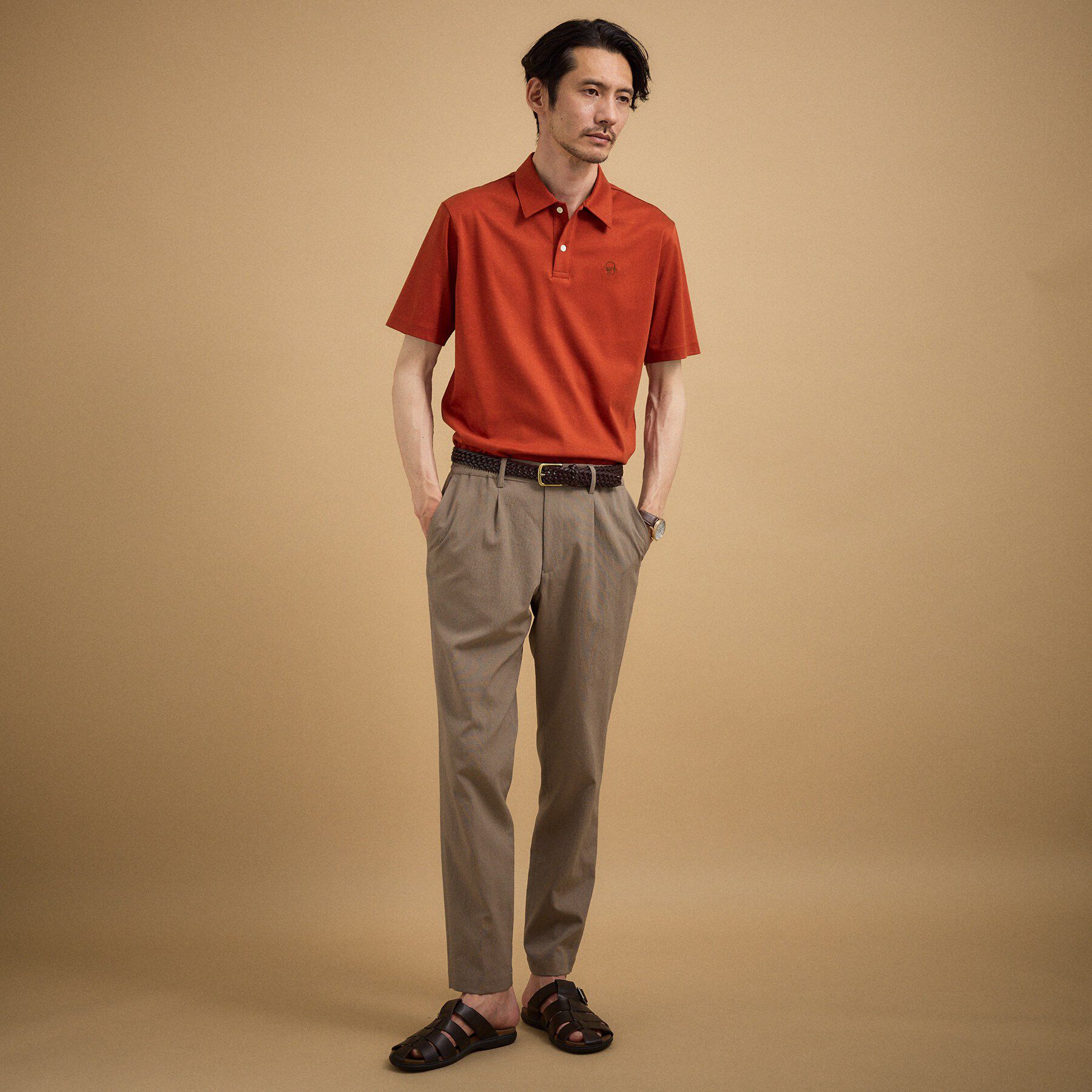 TAKEO KIKUCHI「【接触冷感】アイスクリアコットン ワンポイント ポロシャツ」|ポロシャツ|