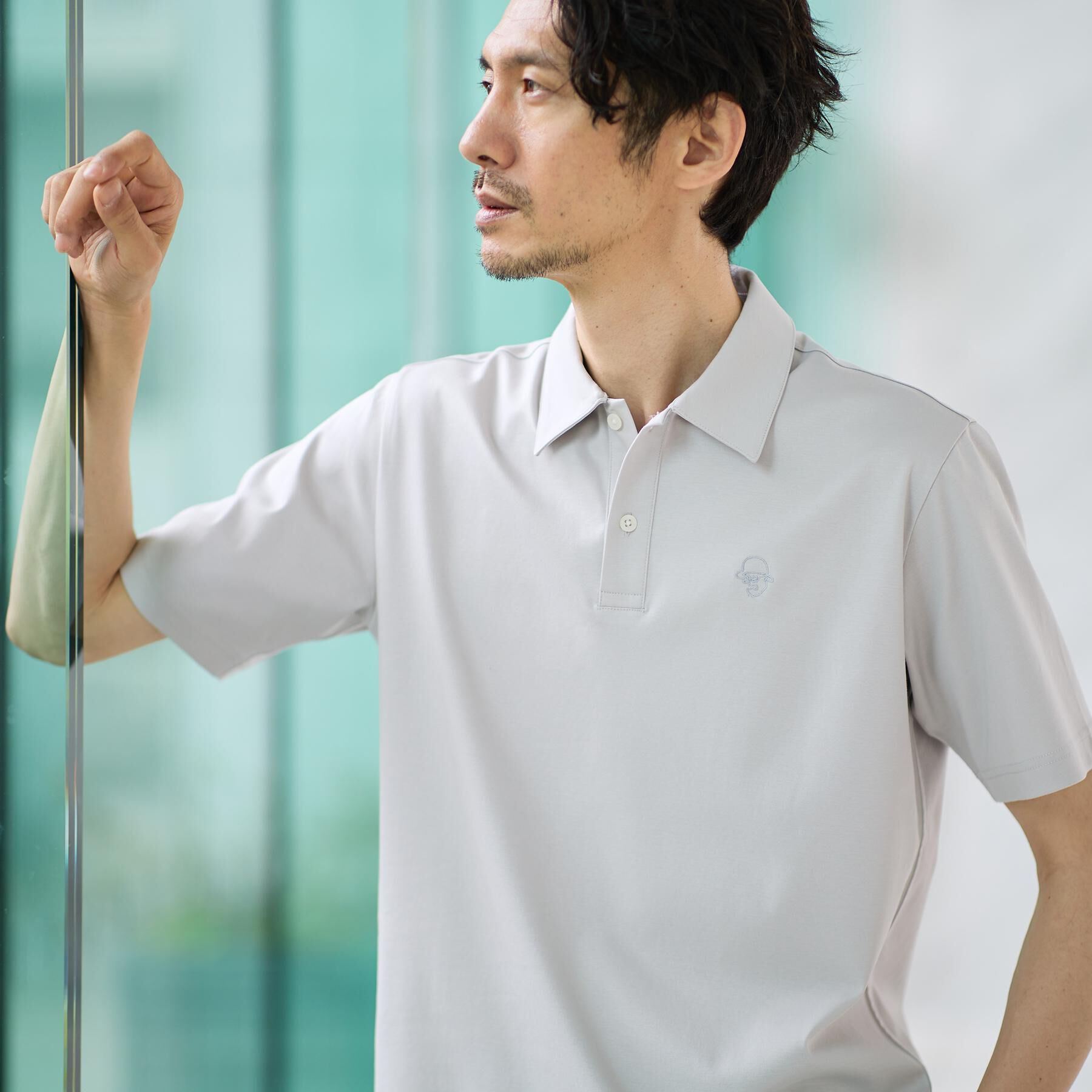 TAKEO KIKUCHI「【接触冷感】アイスクリアコットン ワンポイント ポロシャツ」|ポロシャツ|