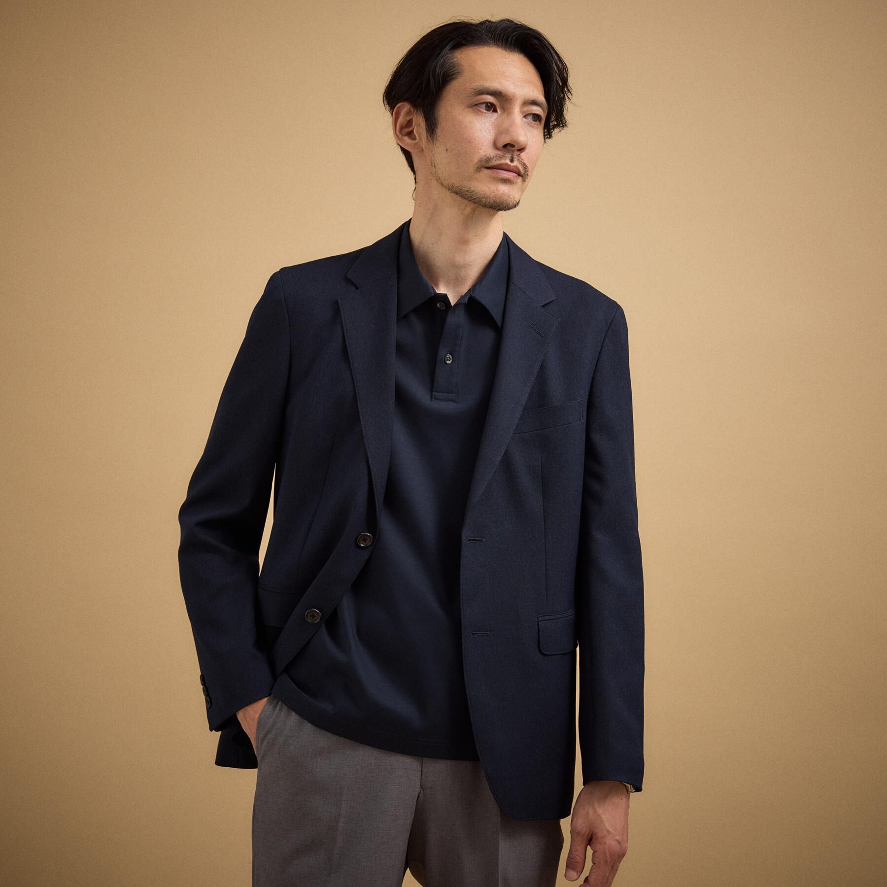 TAKEO KIKUCHI「【接触冷感】アイスクリアコットン ワンポイント ポロシャツ」|ポロシャツ|