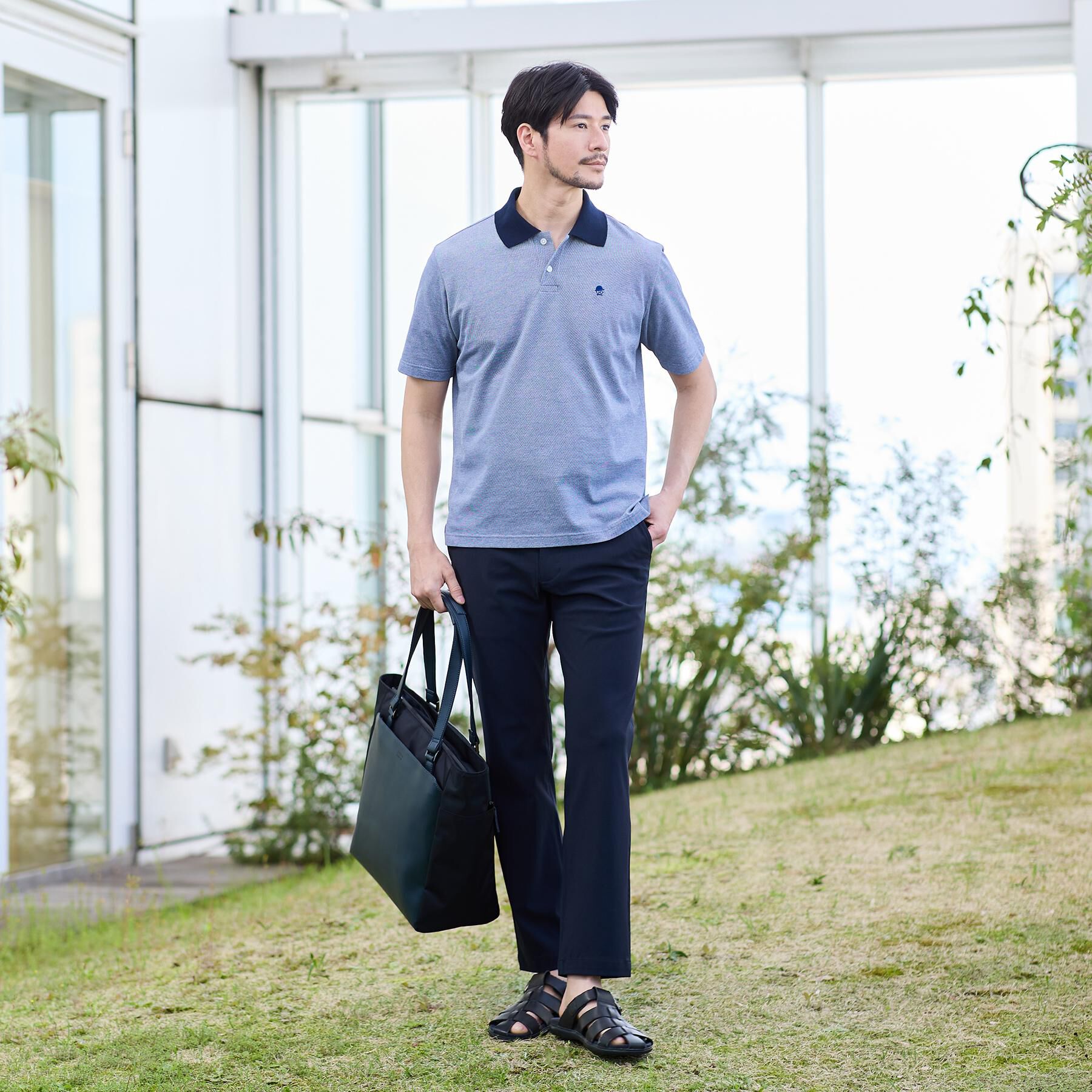 TAKEO KIKUCHI「【接触冷感/吸汗速乾】サイドゴアウエスト ストレートパンツ」|その他|
