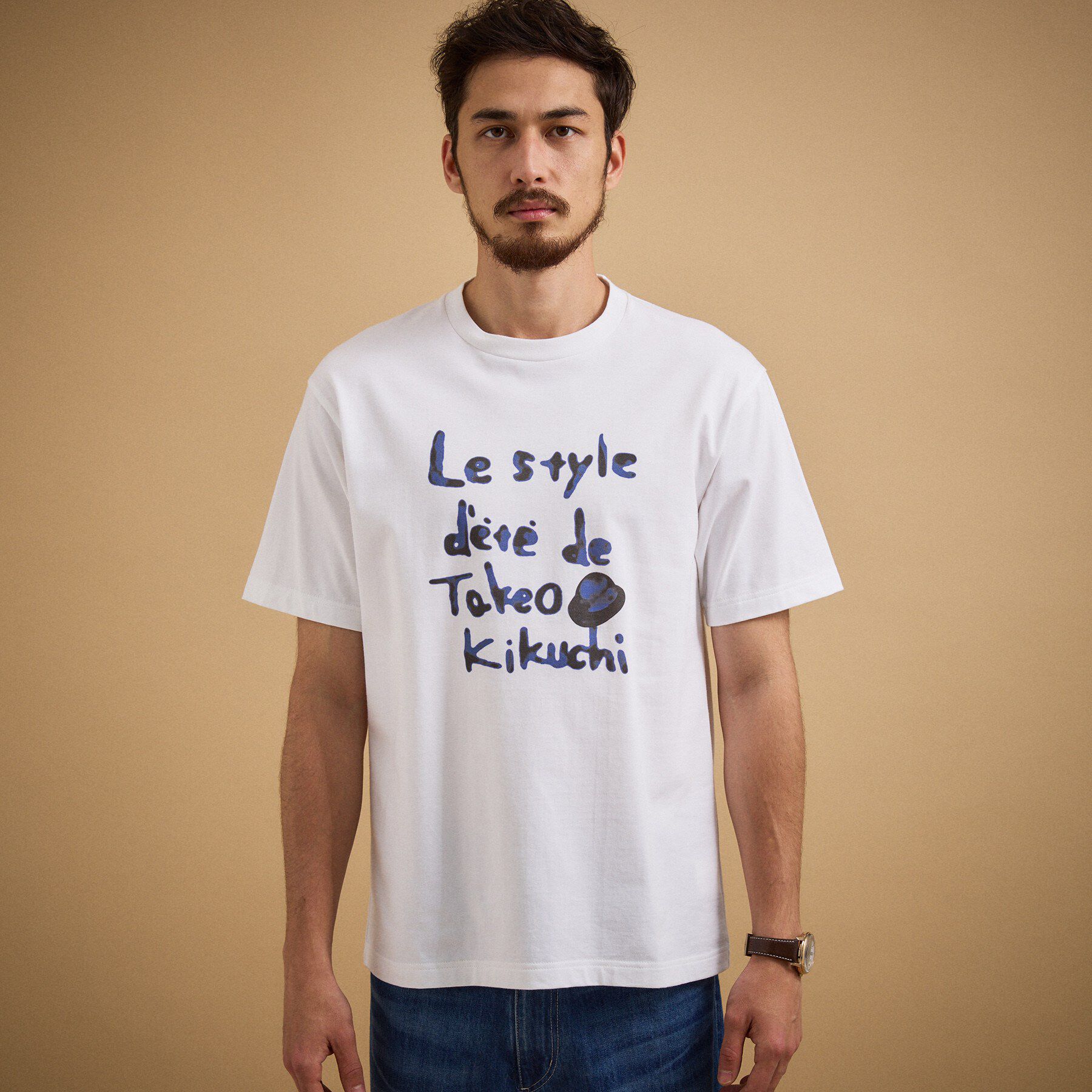 TAKEO KIKUCHI「水彩ペイント アートロゴTシャツ」|Tシャツ・カットソー|