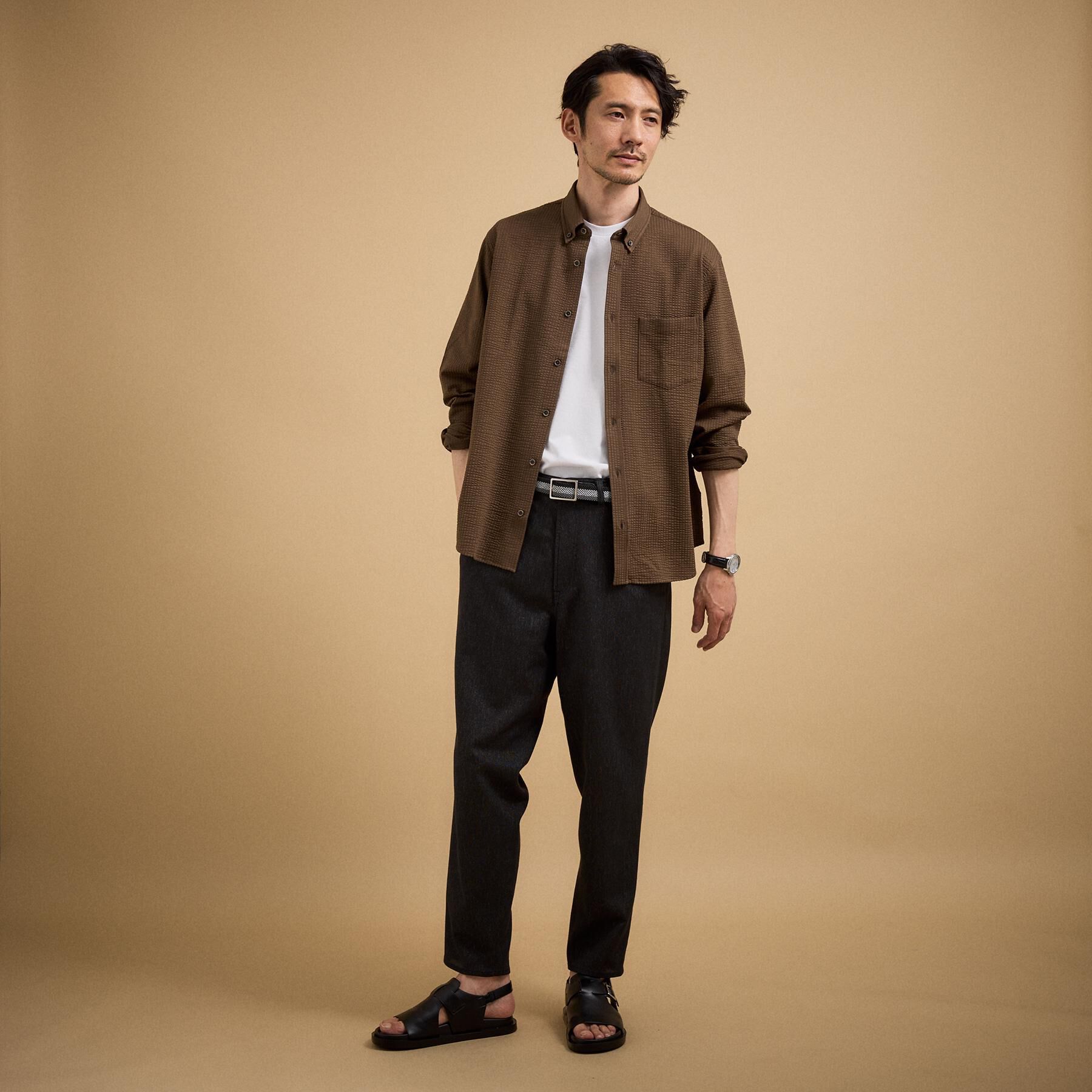 TAKEO KIKUCHI「【ゴルフにも】ゴムメッシュリバーシブルベルト」|ベルト|
