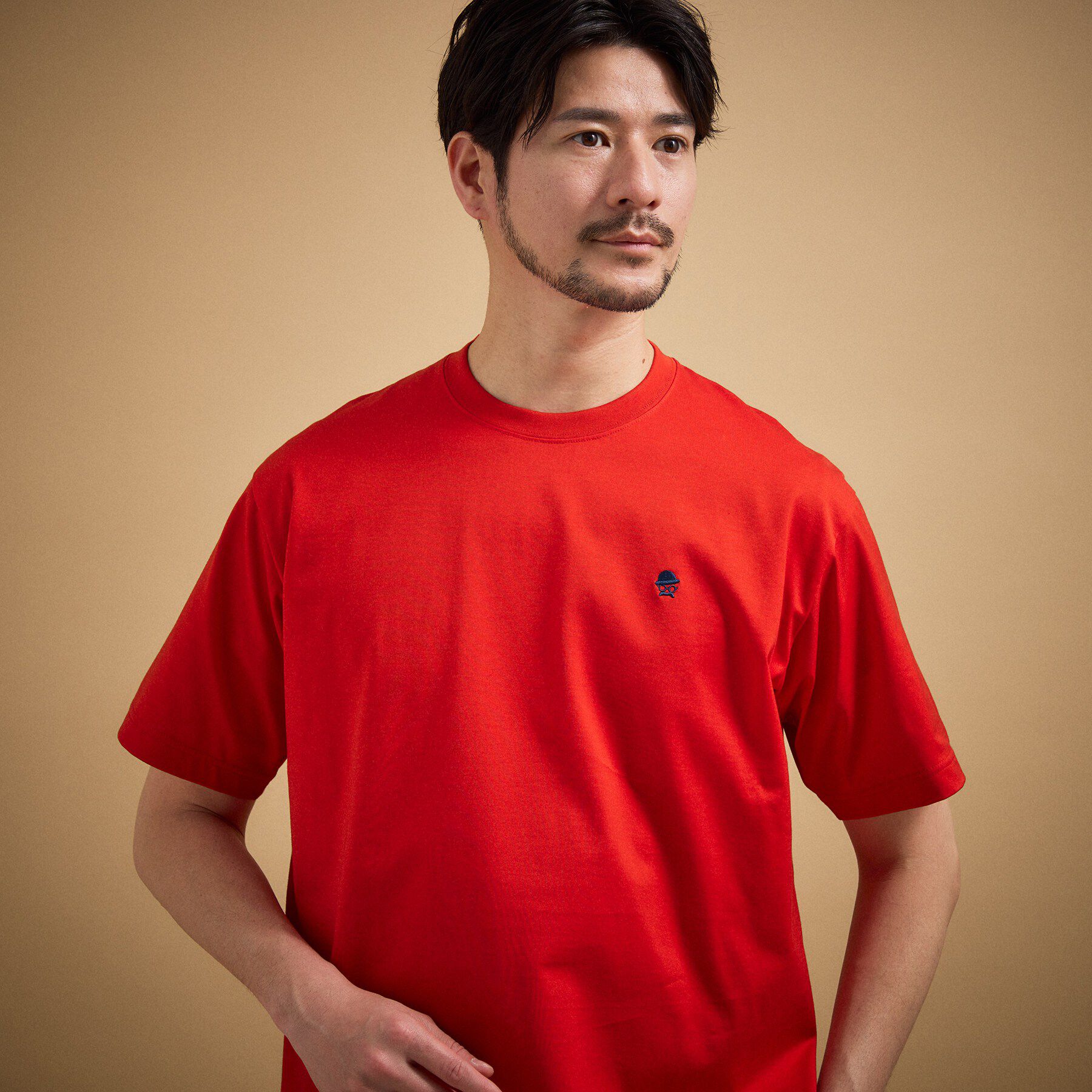 TAKEO KIKUCHI「【日本製】ワンポイント刺繍 半袖Tシャツ」|Tシャツ・カットソー|