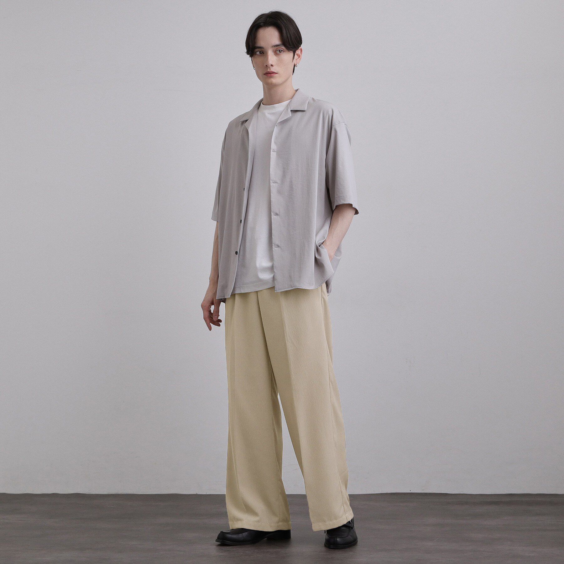 tk.TAKEO KIKUCHI「テッククレープワイドストレートパンツ」|その他|