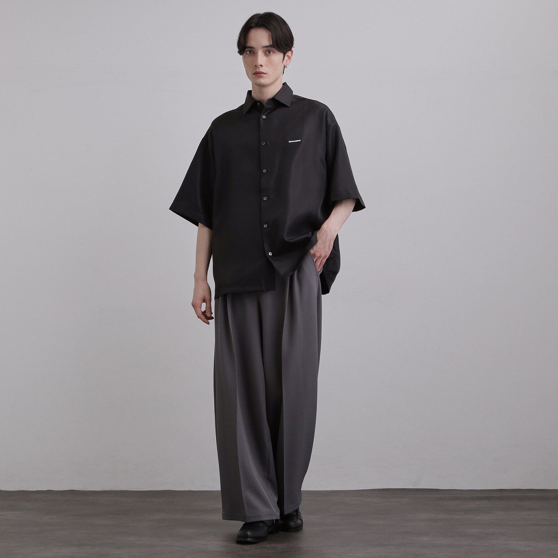tk.TAKEO KIKUCHI「【26SSイチオシ！】オーバーとろみグラデーションプリントシャツ/レギュラーカラー/さらっとタッチ」|シャツ・ブラウス|