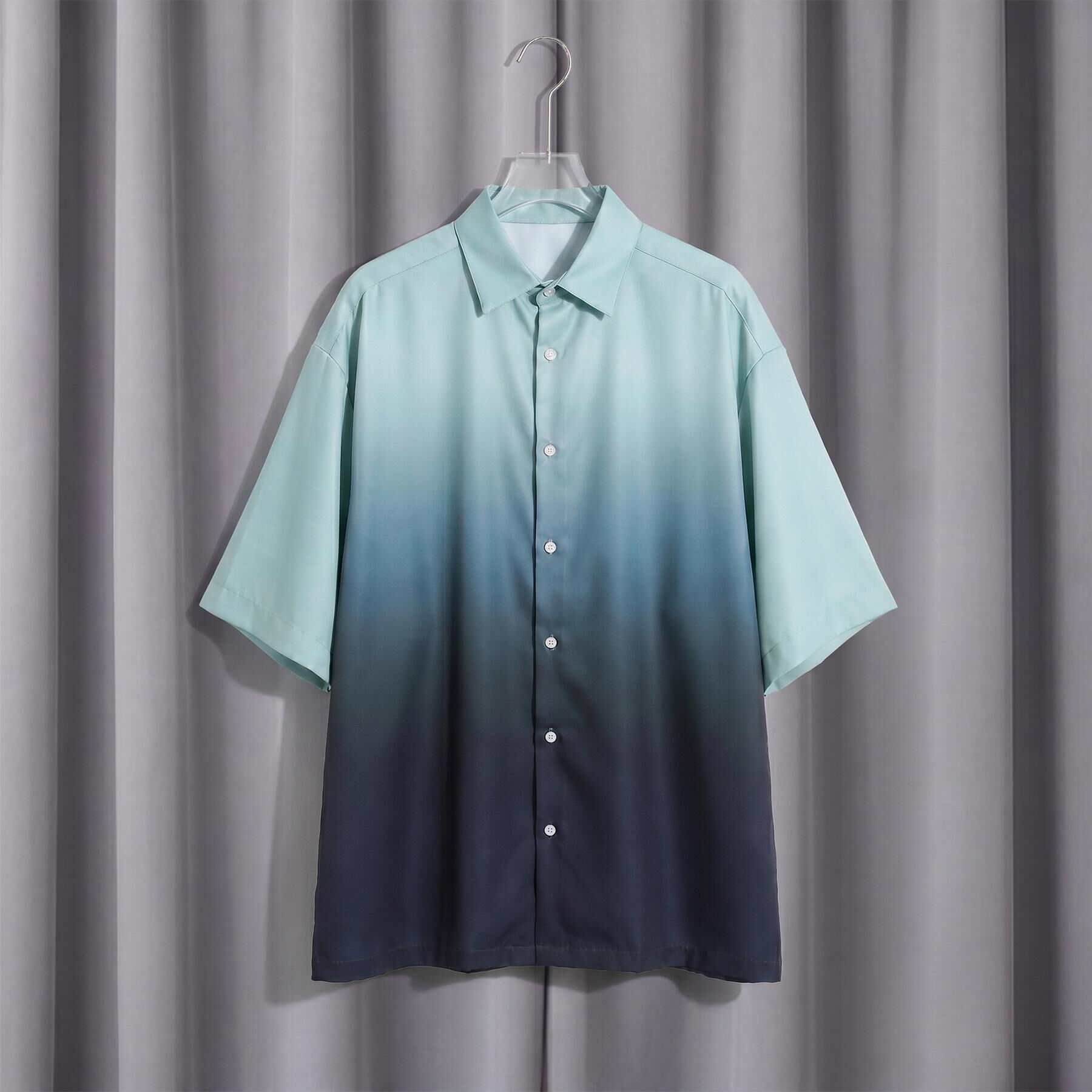 tk.TAKEO KIKUCHI「【26SSイチオシ！】オーバーとろみグラデーションプリントシャツ/レギュラーカラー/さらっとタッチ」|シャツ・ブラウス|