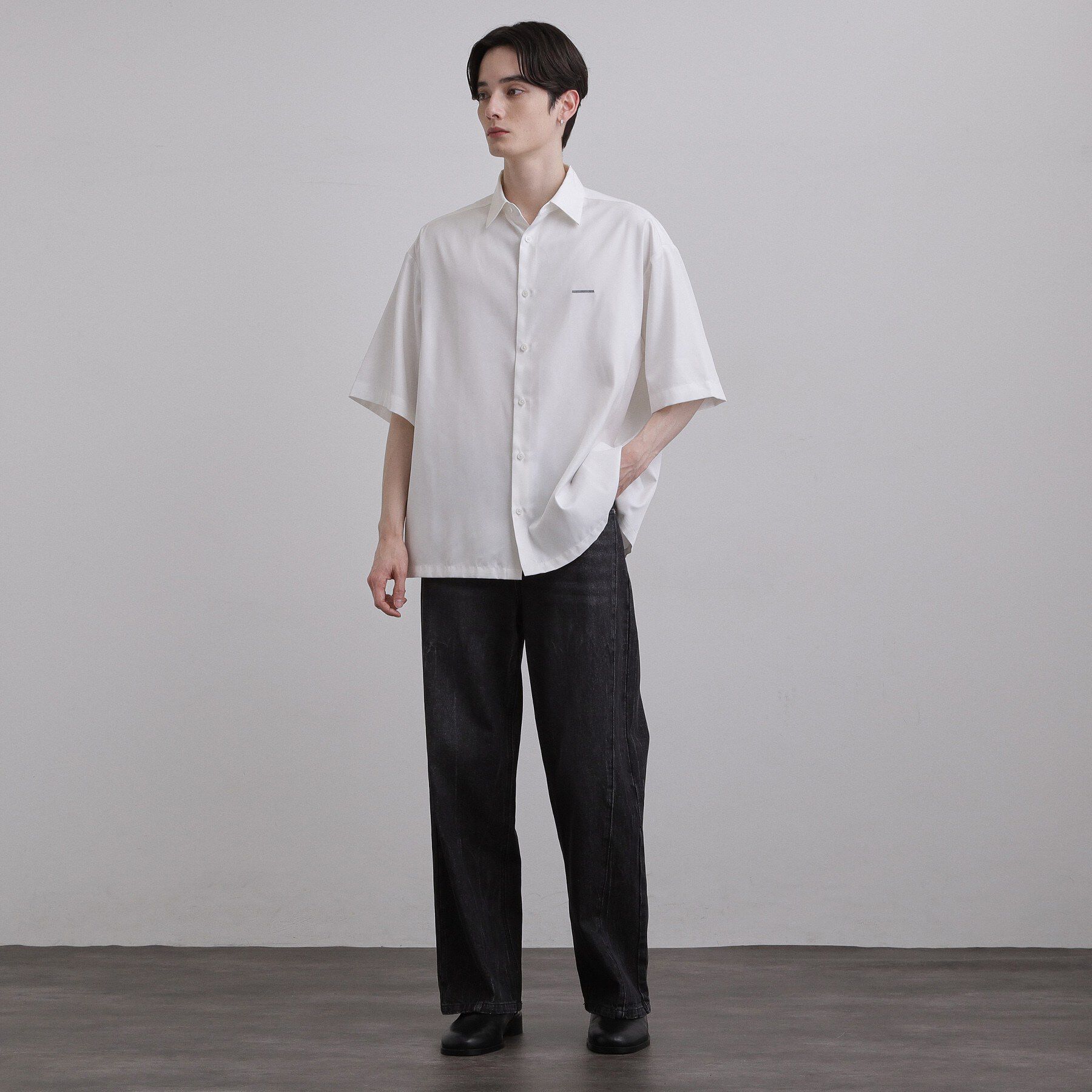 tk.TAKEO KIKUCHI「【26SSイチオシ！】オーバーとろみグラデーションプリントシャツ/レギュラーカラー/さらっとタッチ」|シャツ・ブラウス|