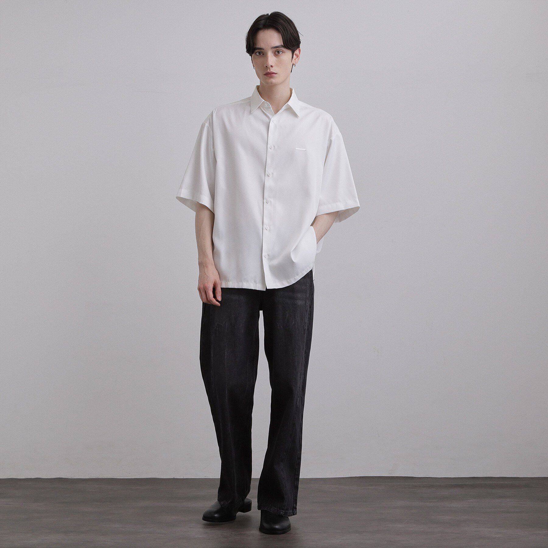 tk.TAKEO KIKUCHI「【26SSイチオシ！】オーバーとろみグラデーションプリントシャツ/レギュラーカラー/さらっとタッチ」|シャツ・ブラウス|