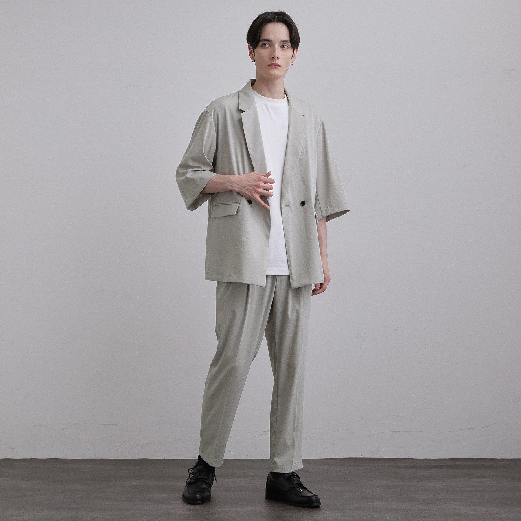 tk.TAKEO KIKUCHI「【接触冷感／UVCUT／セットアップ対応可】COOL PLAY5部袖ジャケット」|テーラードジャケット|