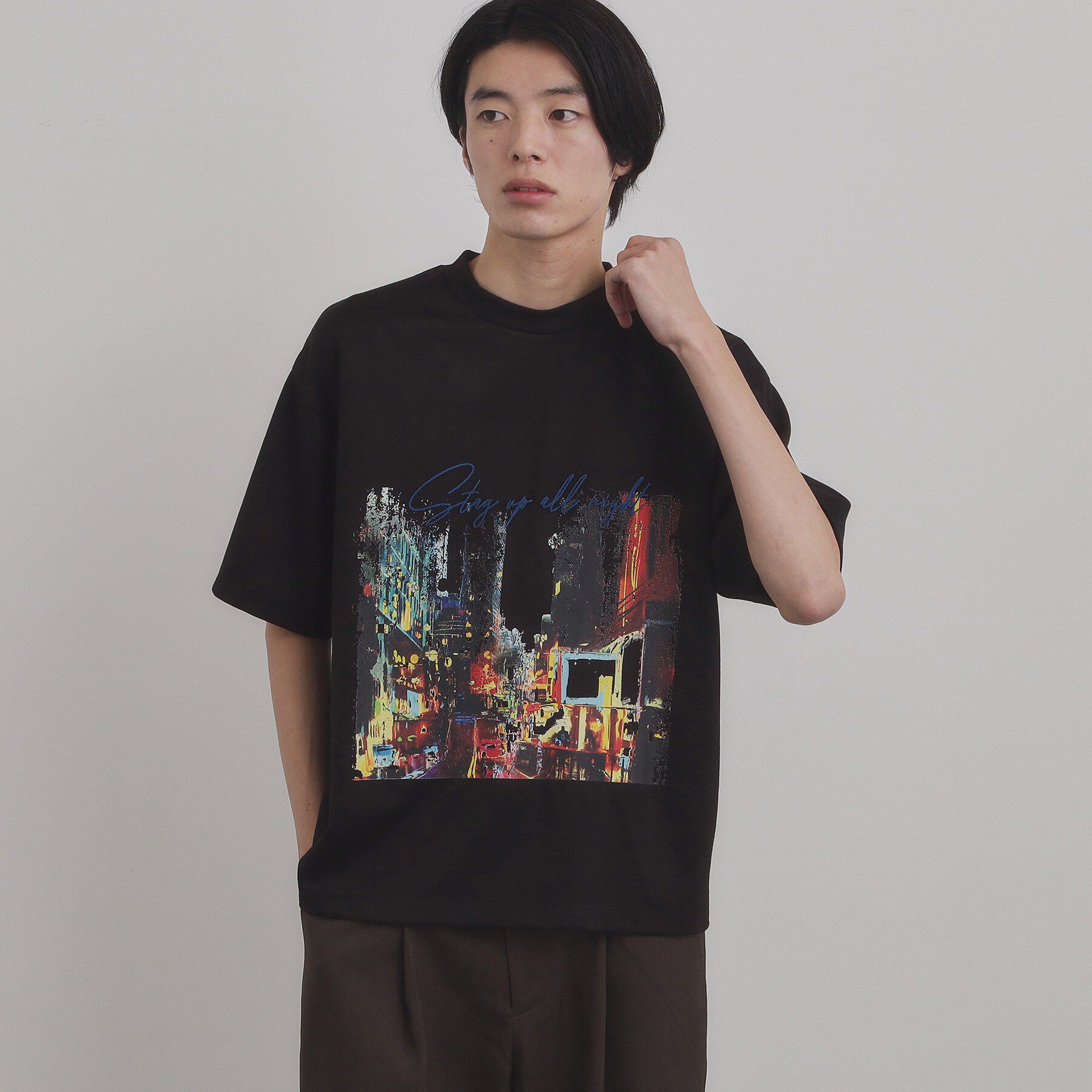 tk.TAKEO KIKUCHI「ブラシ刺繍半袖Ｔシャツ」|Tシャツ・カットソー|
