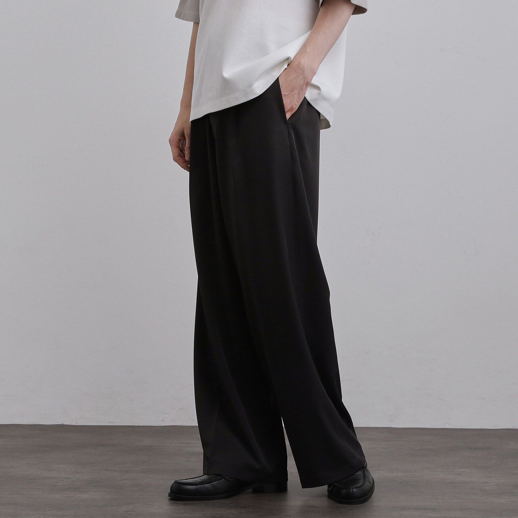 tk.TAKEO KIKUCHI「【接触冷感／ストレッチ】トロミワイドストレート」|その他|