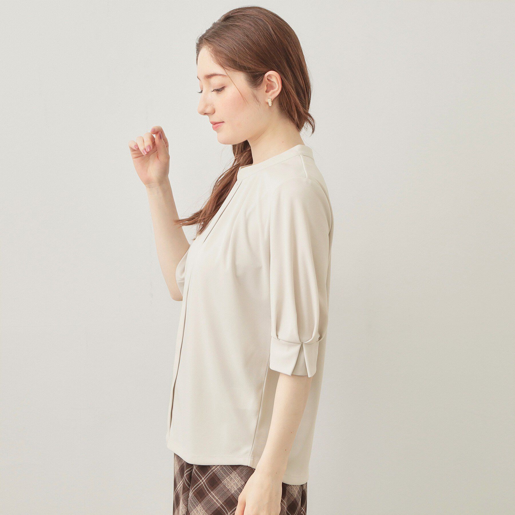index「UV バンドカラートップス【洗濯機OK／吸水速乾／接触冷感】《S～3L／6col》」|Tシャツ・カットソー|