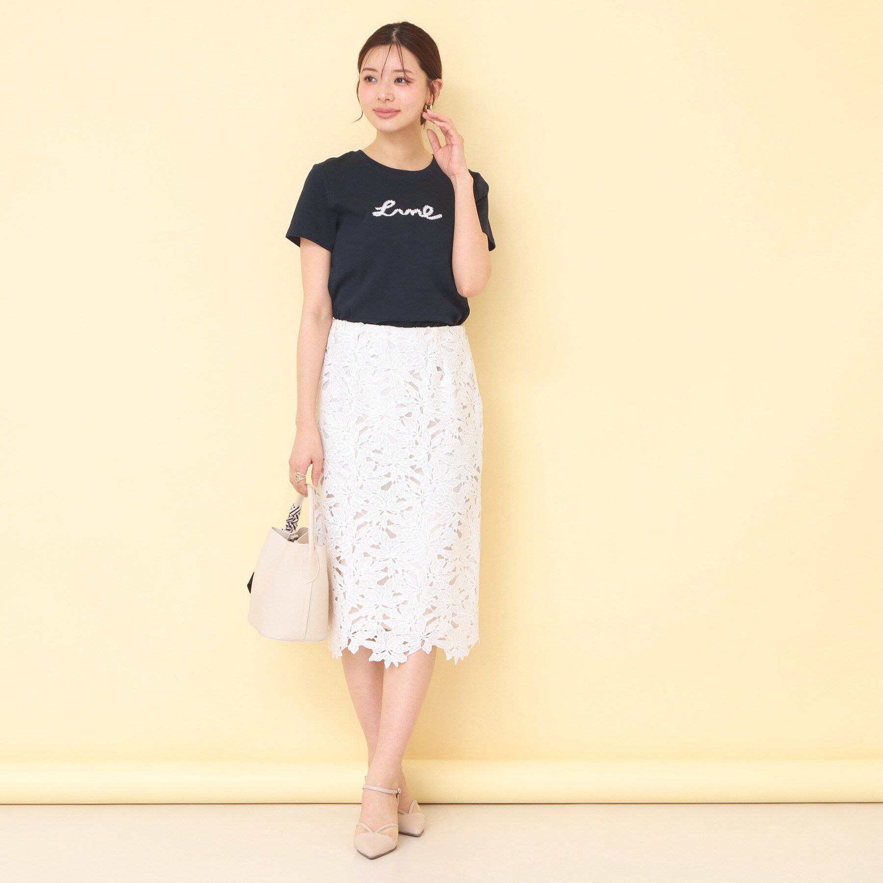 index「【接触冷感/UVケア】リボンテープロゴTシャツ《洗濯機OK》」|Tシャツ・カットソー|