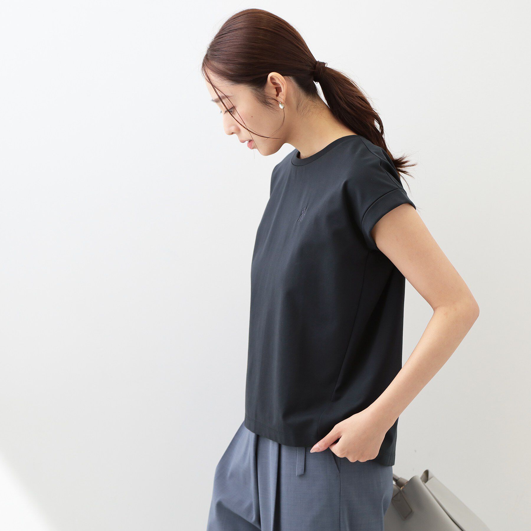 index「【接触冷感／UV】ワンポイント刺繍Tシャツ《7col／XS~3L／洗濯機OK》」|Tシャツ・カットソー|