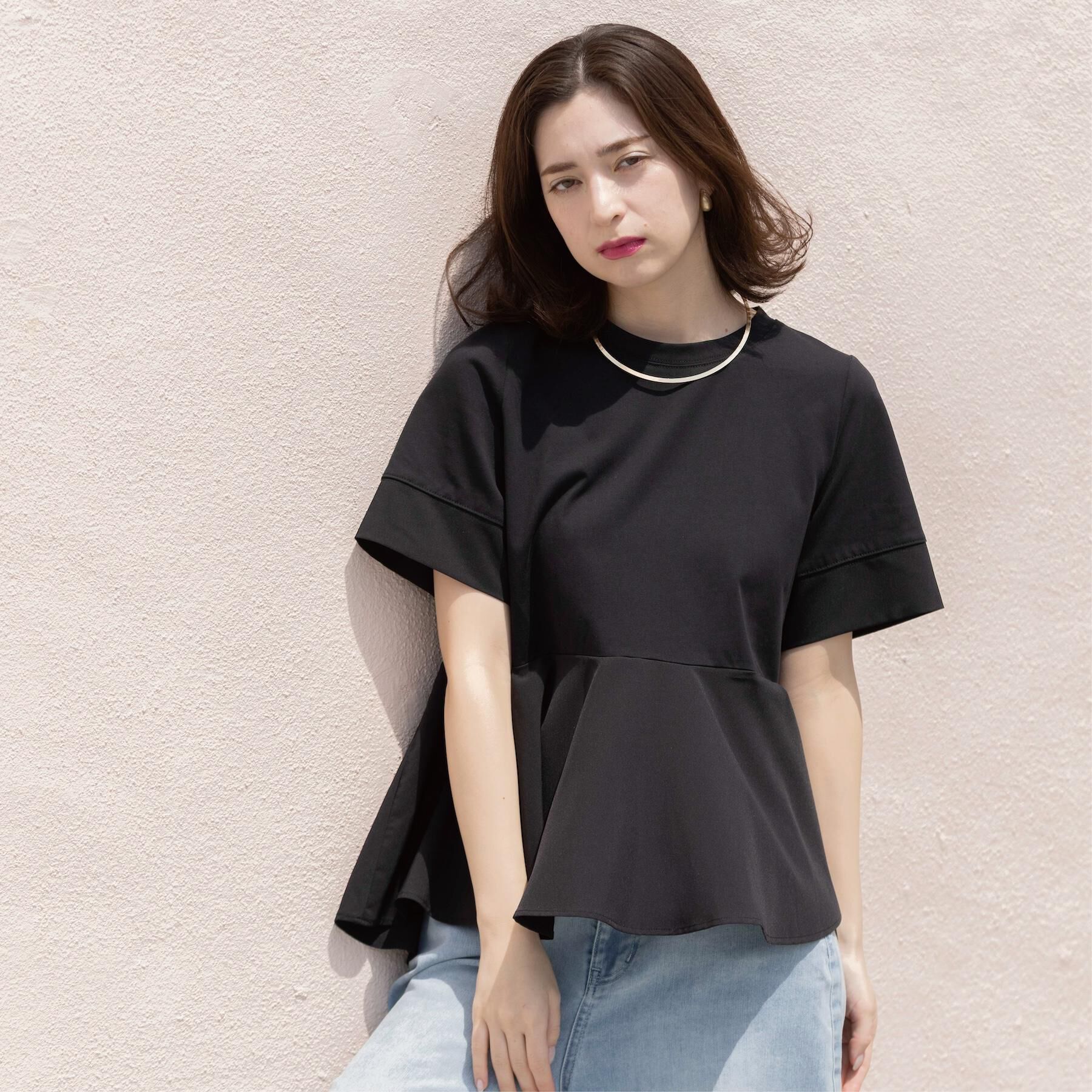 OPAQUE.CLIP「ペプラム切替ドッキングトップス」|Tシャツ・カットソー|