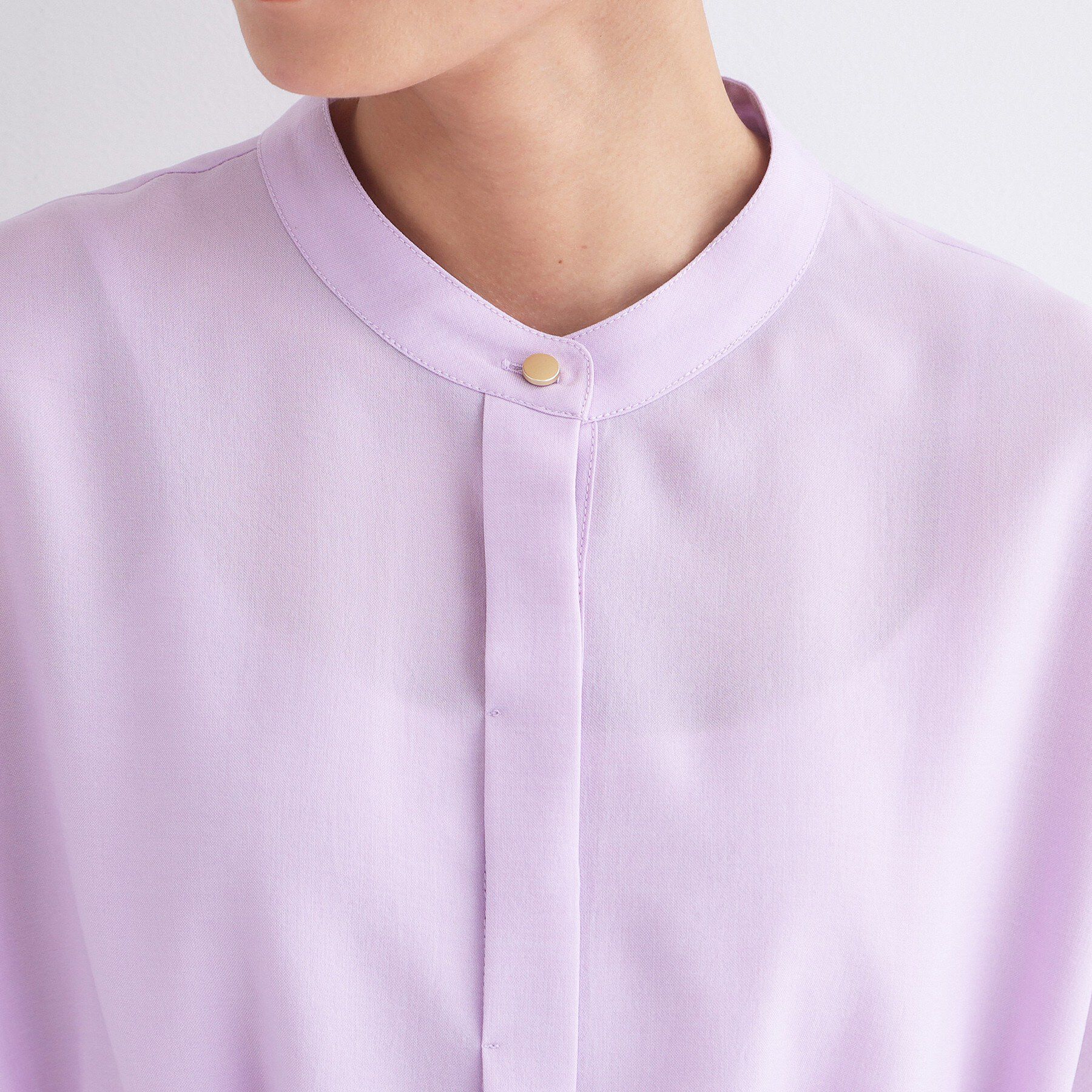 OPAQUE.CLIP「【接触冷感／吸水速乾】リネンライク タックフレンチスリーブブラウス《洗濯機OK》」|シャツ・ブラウス|
