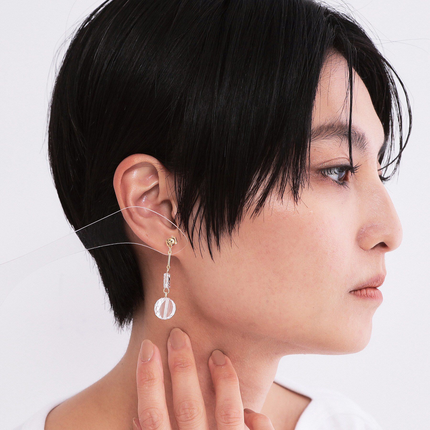OPAQUE.CLIP「クリアスイングデザインピアス」|ピアス|