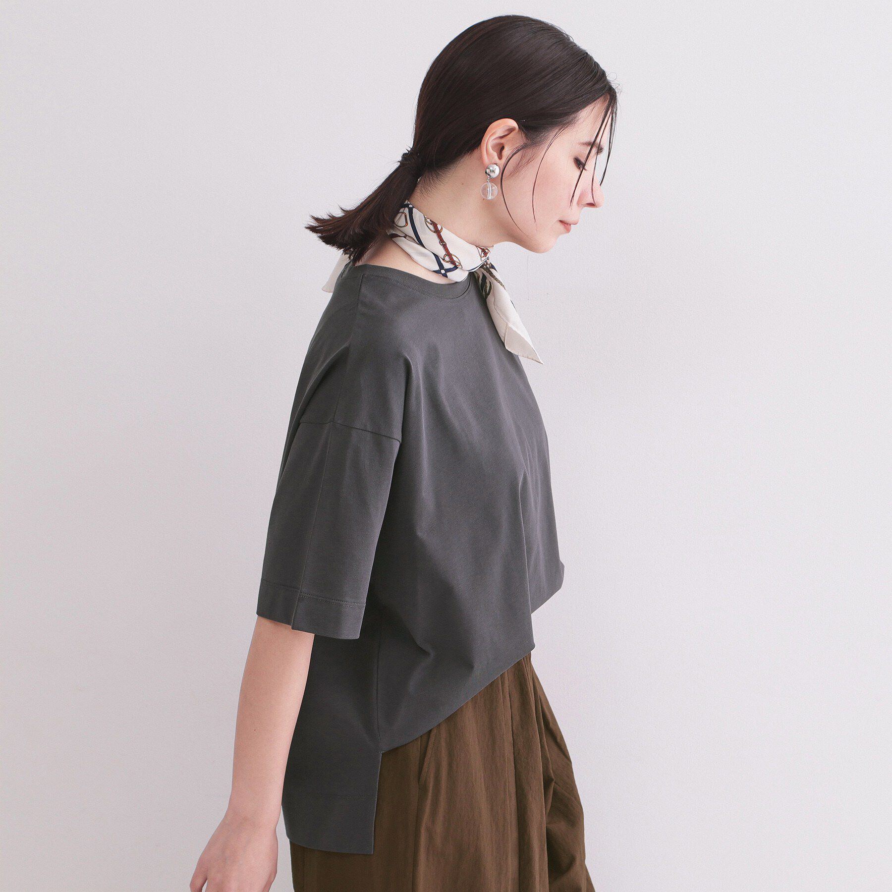 OPAQUE.CLIP「【接触冷感】リラクシーカットソー《洗濯機OK》」|Tシャツ・カットソー|