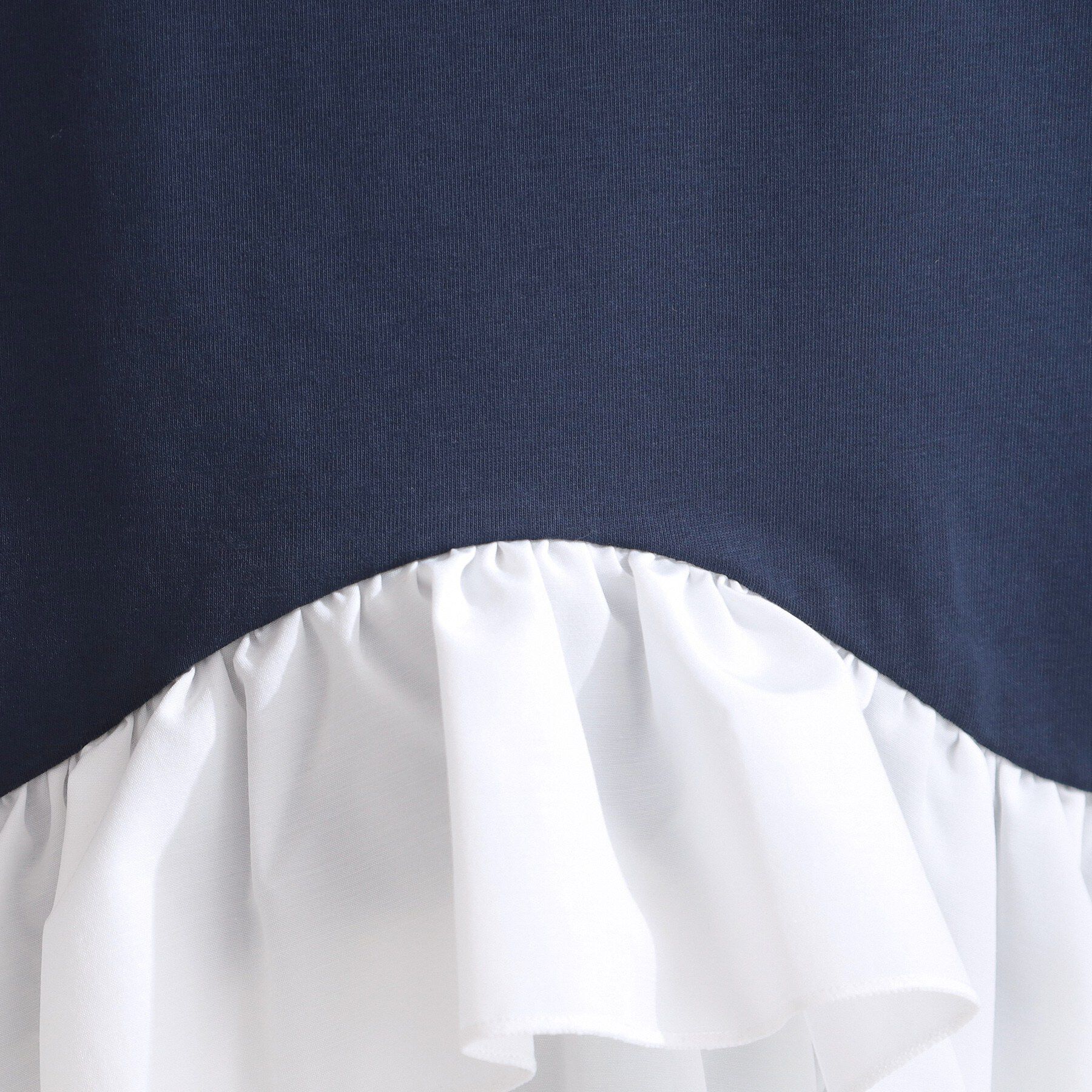 OPAQUE.CLIP「裾フリルドッキングTシャツ【洗濯機OK】」|Tシャツ・カットソー|