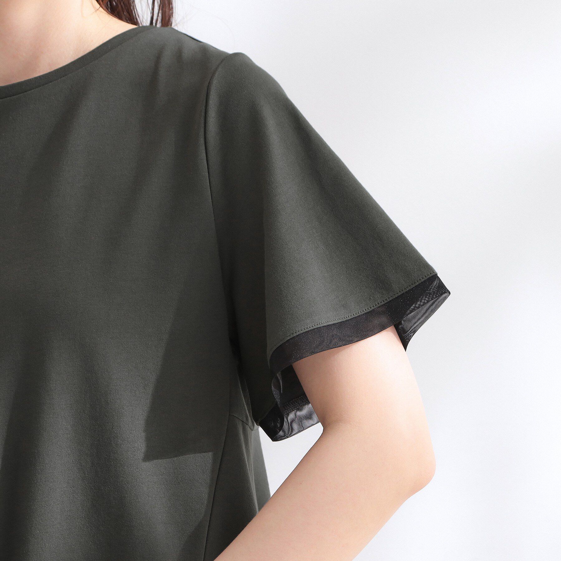 OPAQUE.CLIP「【接触冷感／UV】着る冷感スーパーアイス ペプラムカットソー《洗濯機OK》」|Tシャツ・カットソー|
