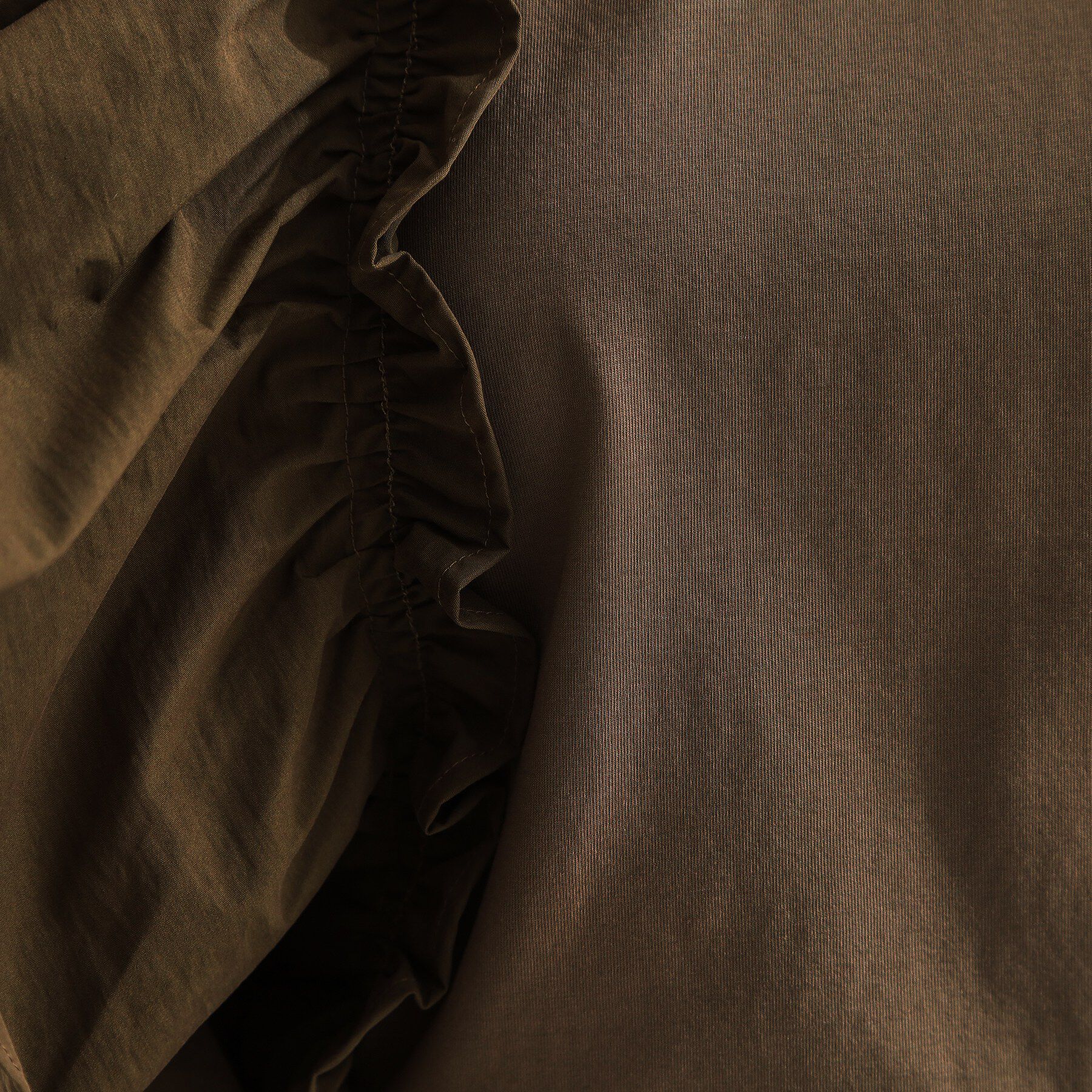 OPAQUE.CLIP「【UVケア／接触冷感】アシメフリルドッキングカットソー《洗濯機OK》」|Tシャツ・カットソー|
