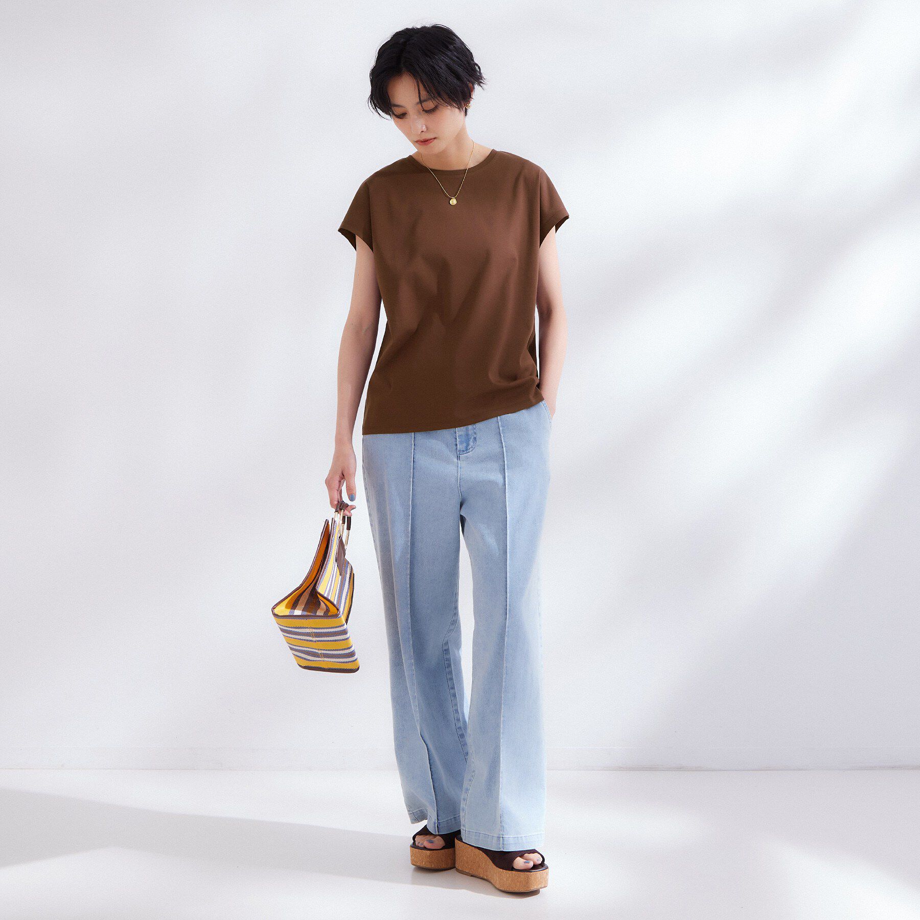 OPAQUE.CLIP「フレンチスリーブカットソー【洗濯機OK】」|Tシャツ・カットソー|