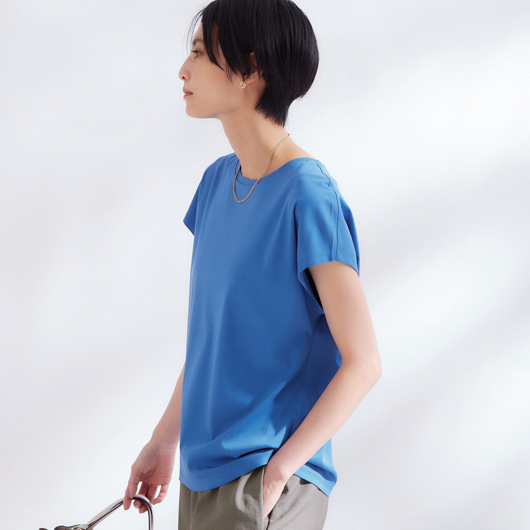 OPAQUE.CLIP「フレンチスリーブカットソー【洗濯機OK】」|Tシャツ・カットソー|