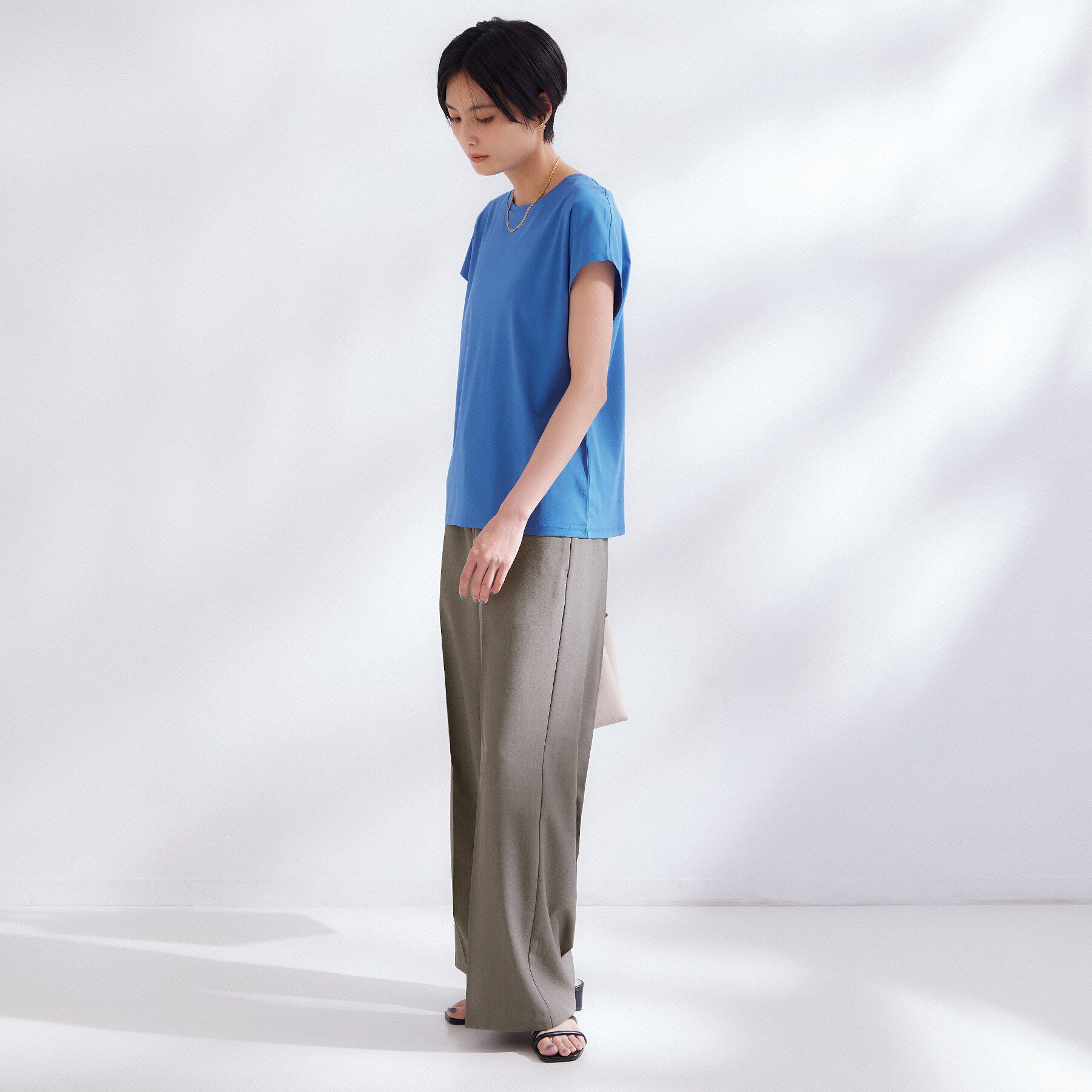 OPAQUE.CLIP「フレンチスリーブカットソー【洗濯機OK】」|Tシャツ・カットソー|