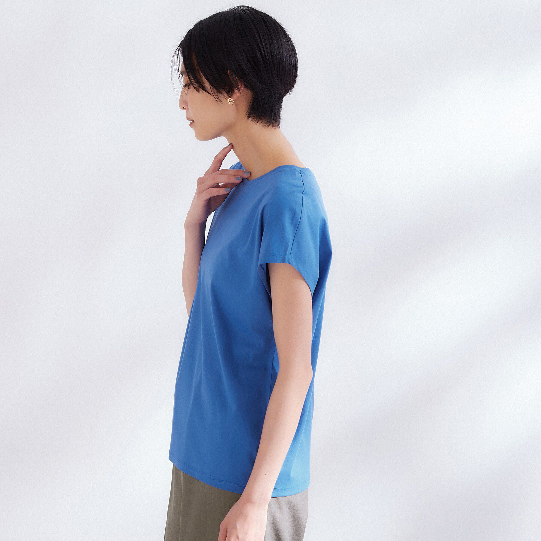OPAQUE.CLIP「フレンチスリーブカットソー【洗濯機OK】」|Tシャツ・カットソー|