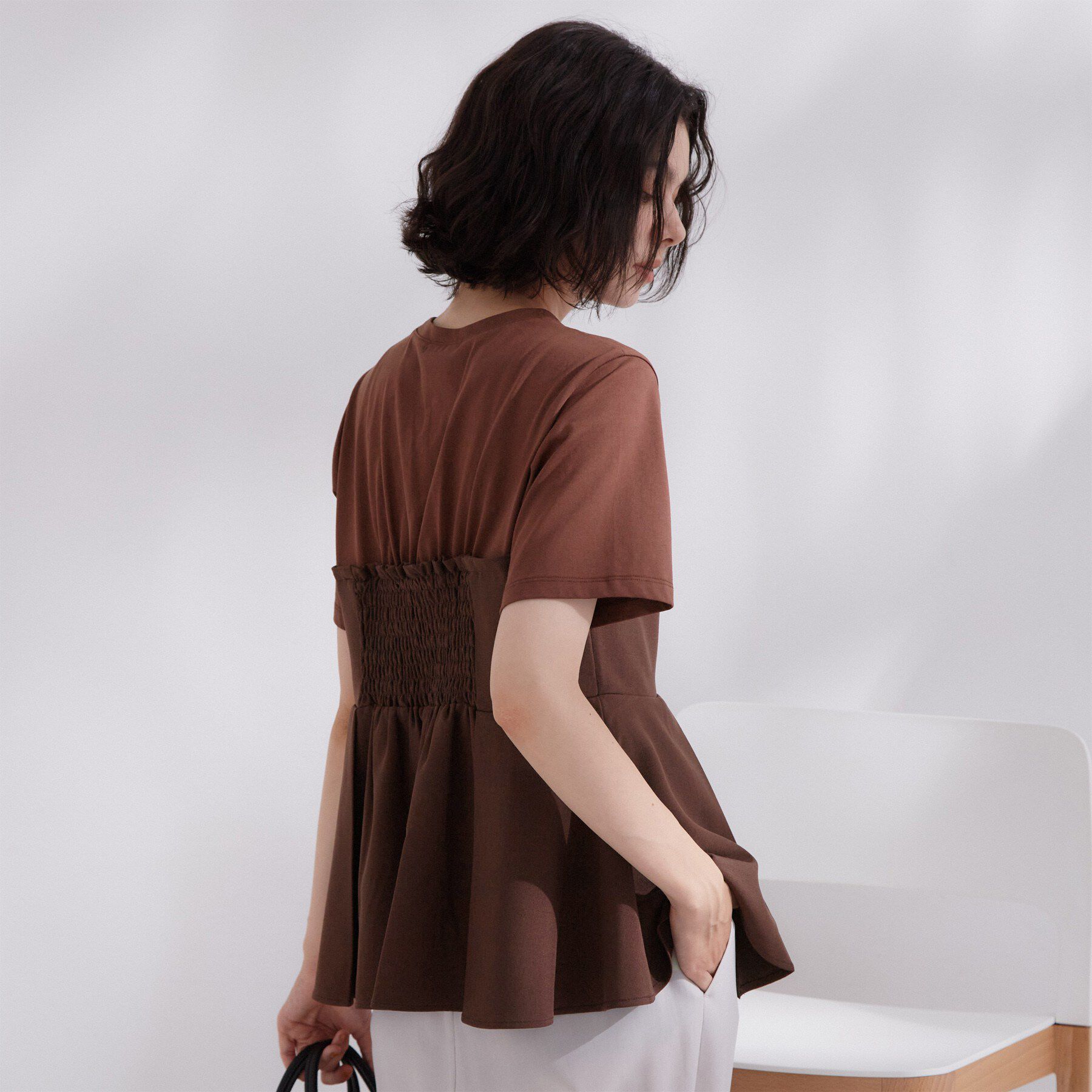 OPAQUE.CLIP「ビスチェドッキングカットソー【洗濯機OK】」|Tシャツ・カットソー|