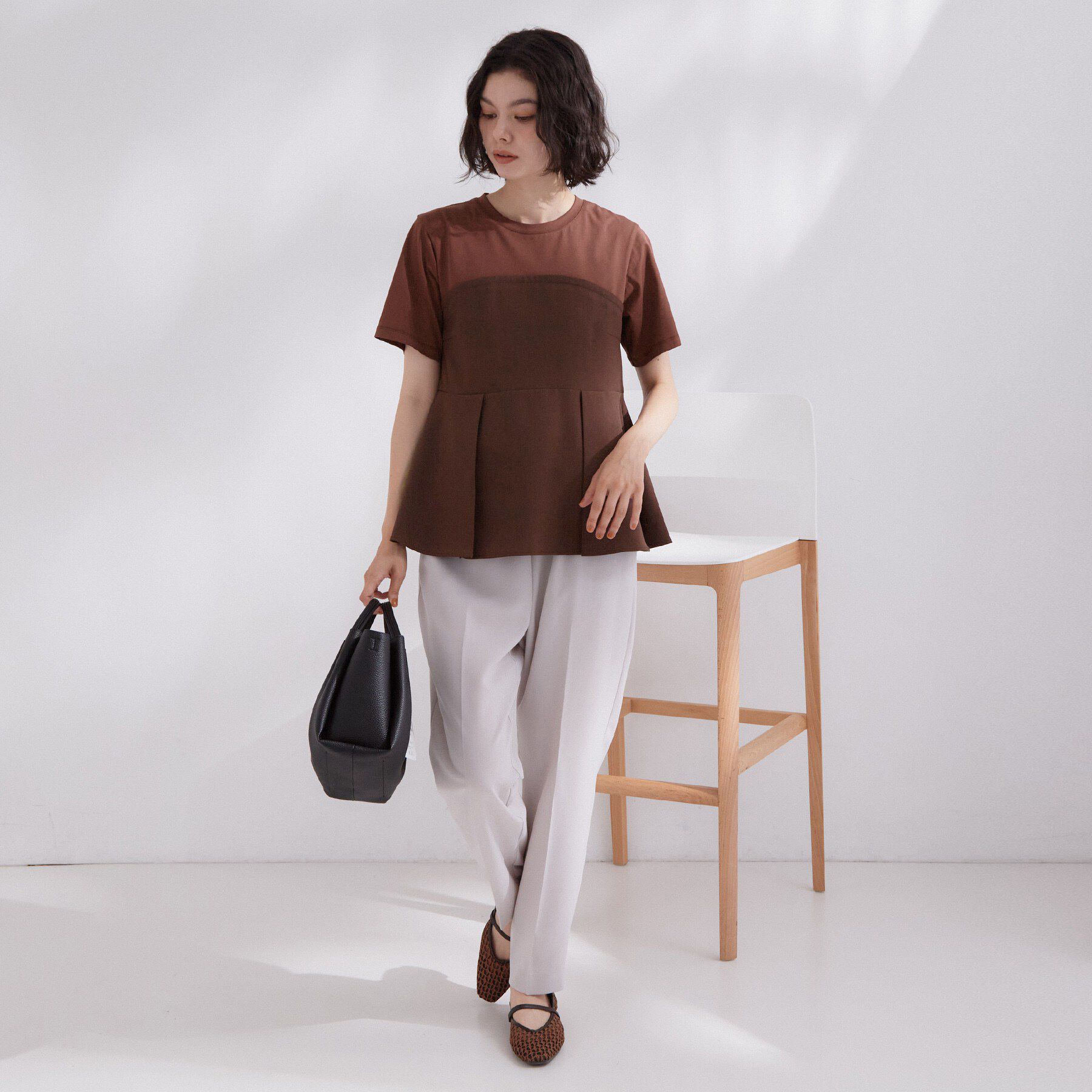 OPAQUE.CLIP「ビスチェドッキングカットソー【洗濯機OK】」|Tシャツ・カットソー|