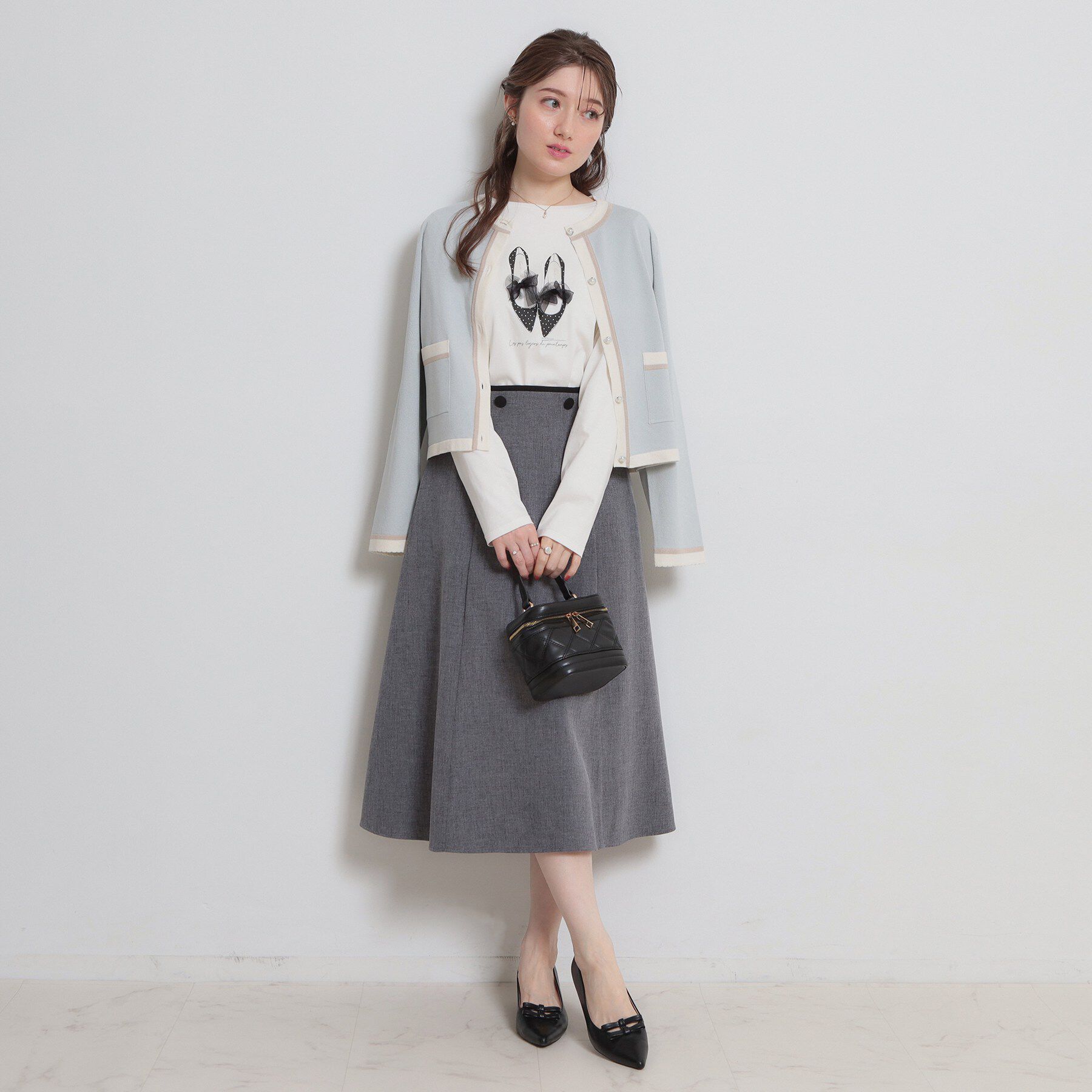 Couture broach「【洗える・通勤】リネンライク サマーツイード スカート」|スカート|
