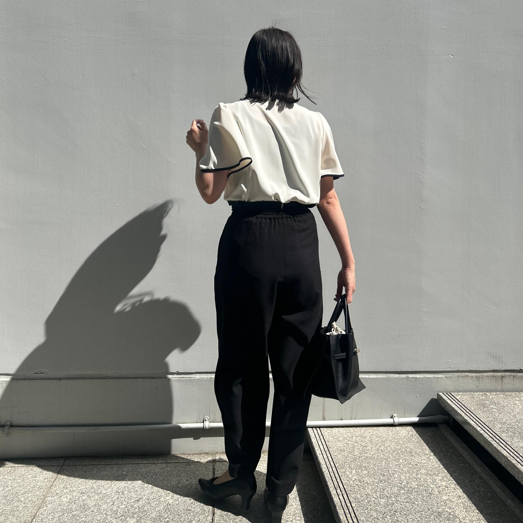 Couture broach「【2WAY・洗える】サスペンダー付き ハイウエストパンツ」|その他|