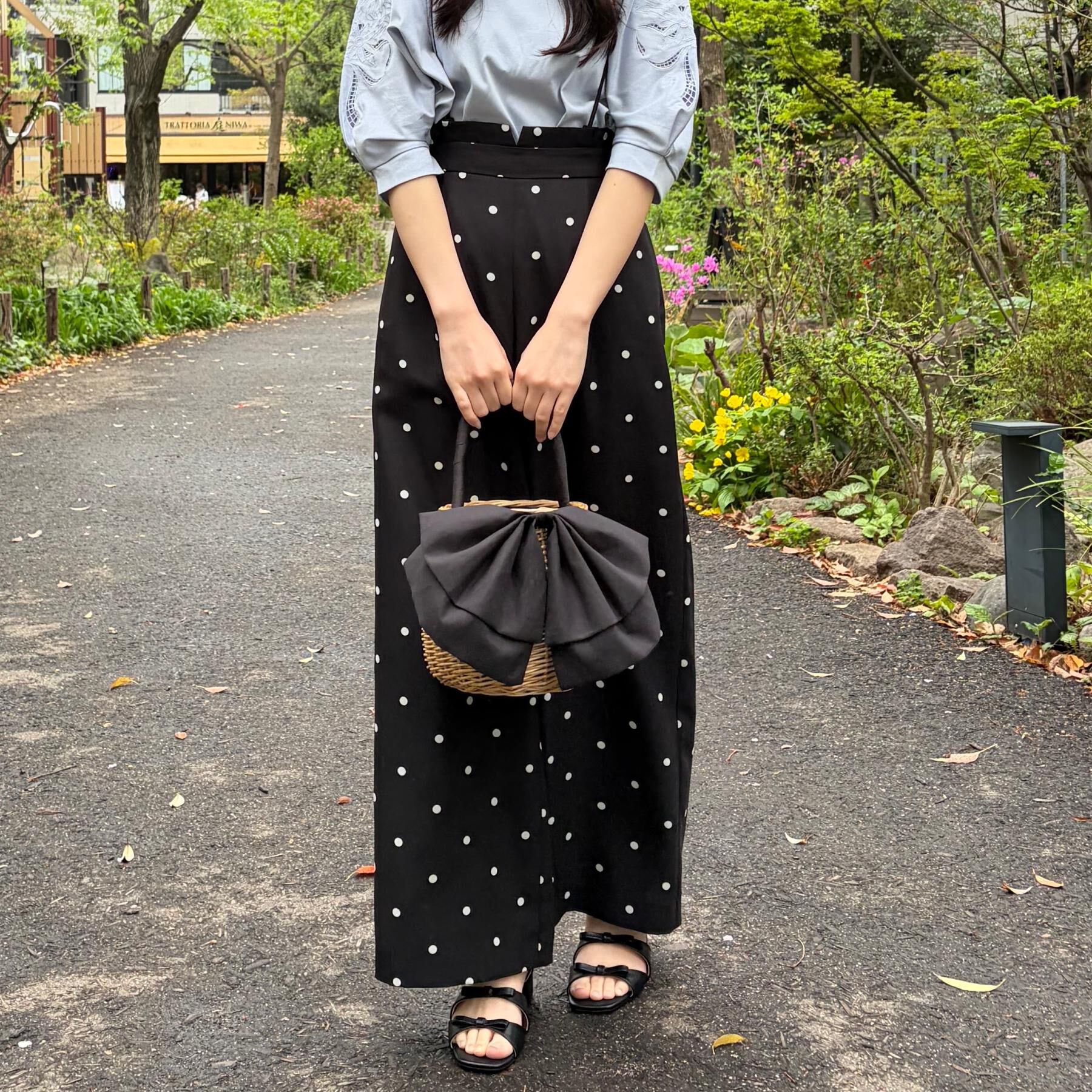 Couture broach「【2WAY・洗える】サスペンダー付き ハイウエストパンツ」|その他|