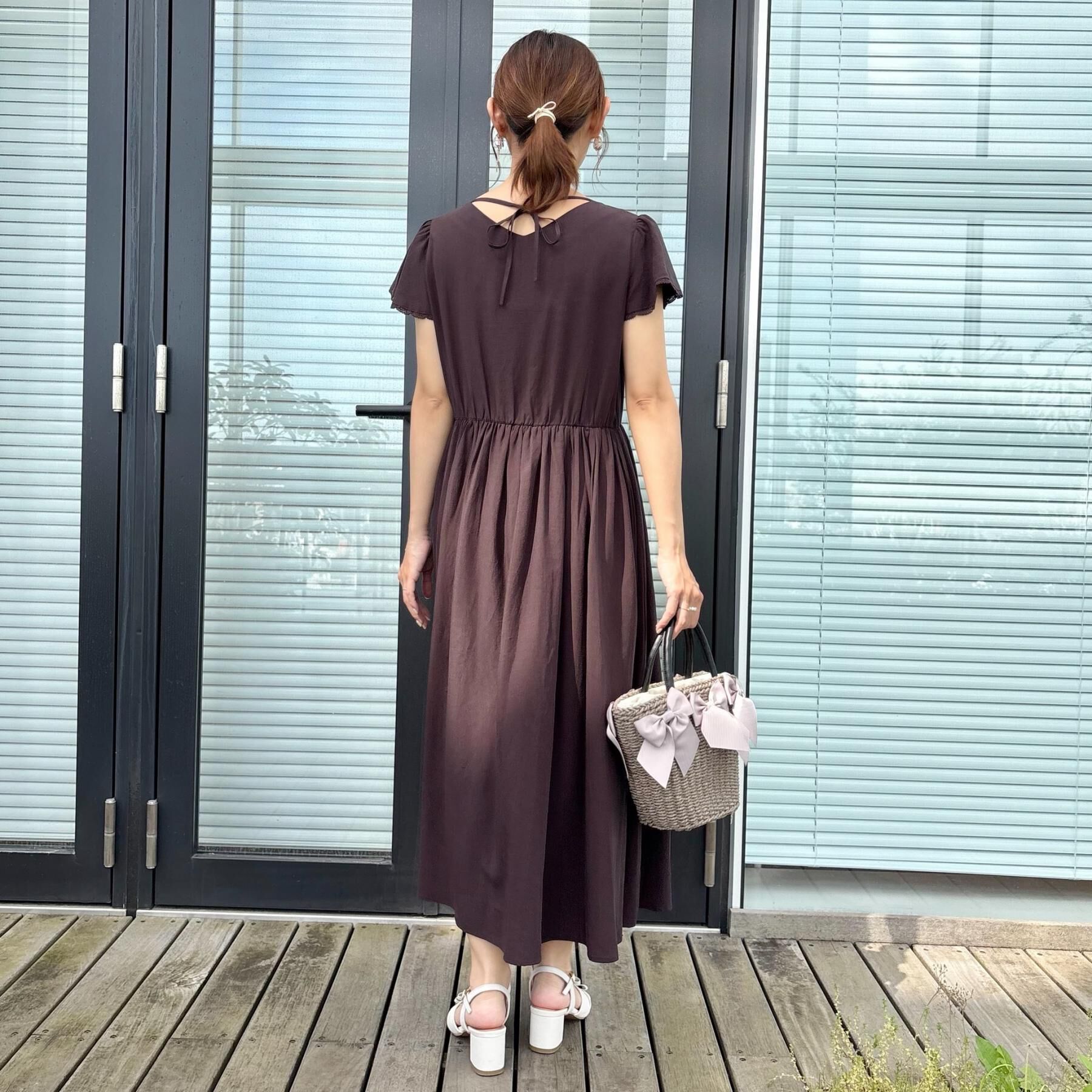 Couture broach「【洗える】バックリボンOP」|ワンピース|