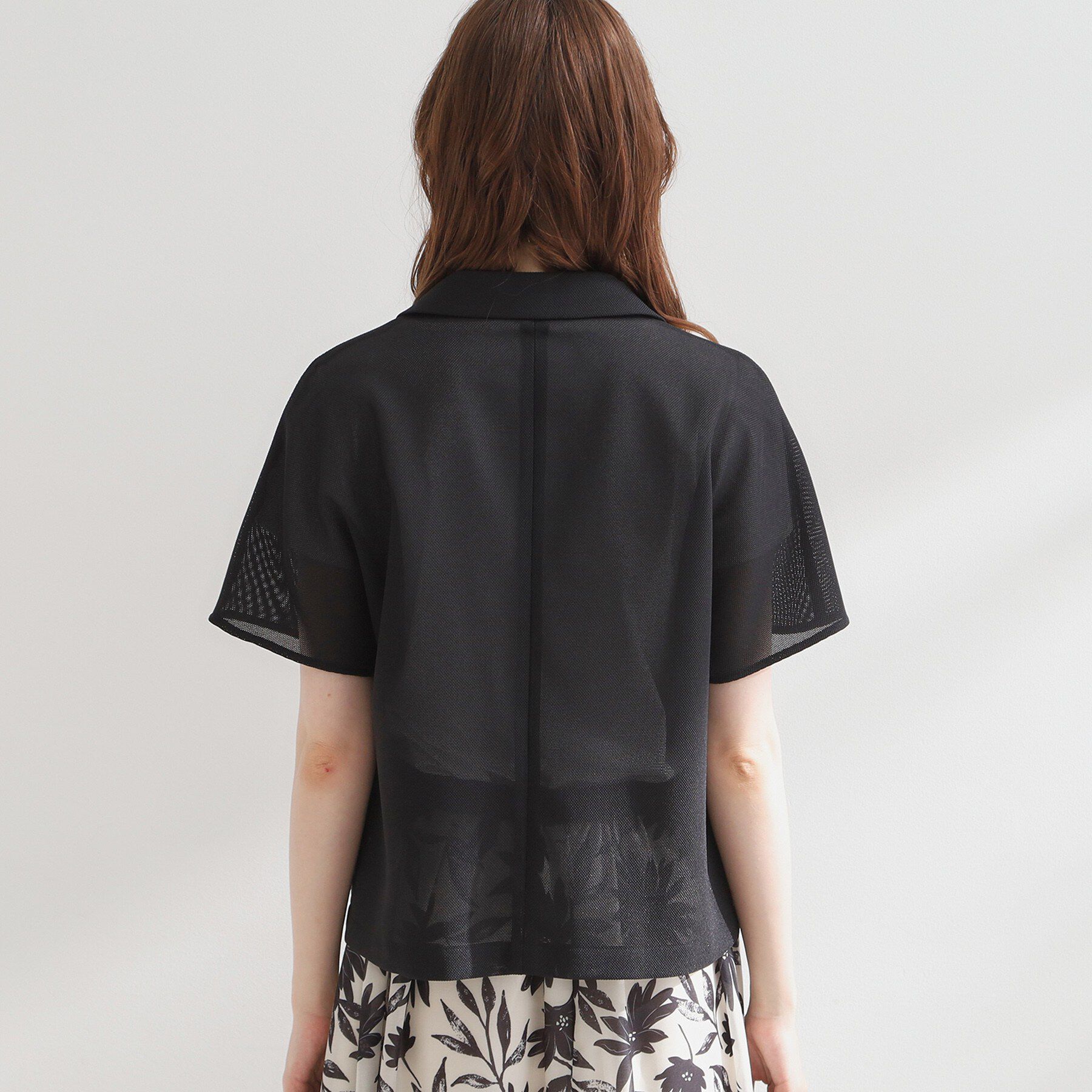 Couture broach「【洗える】メッシュ調 半袖ジャケット」|テーラードジャケット|