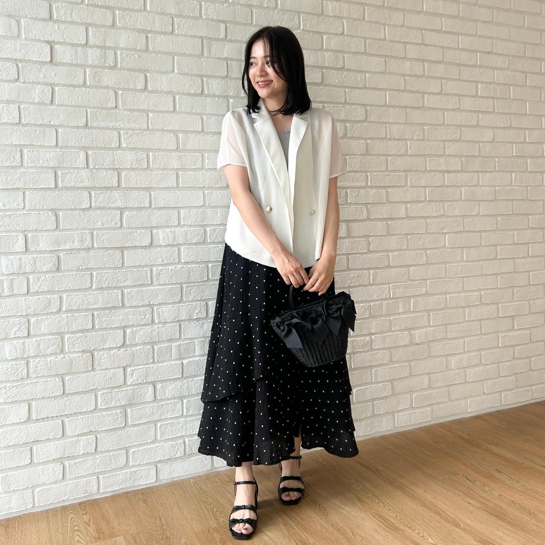 Couture broach「【洗える】メッシュ調 半袖ジャケット」|テーラードジャケット|