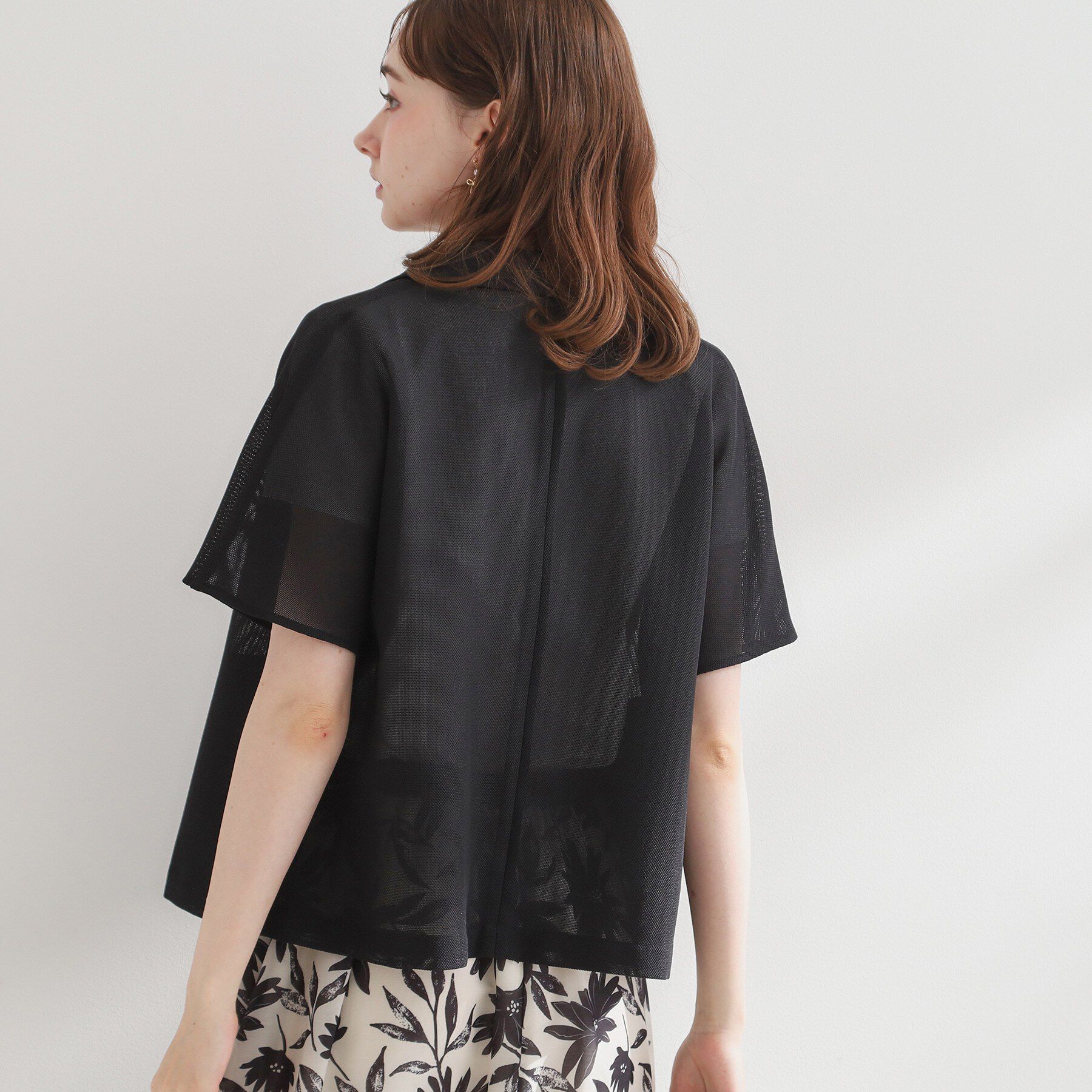 Couture broach「【洗える】メッシュ調 半袖ジャケット」|テーラードジャケット|