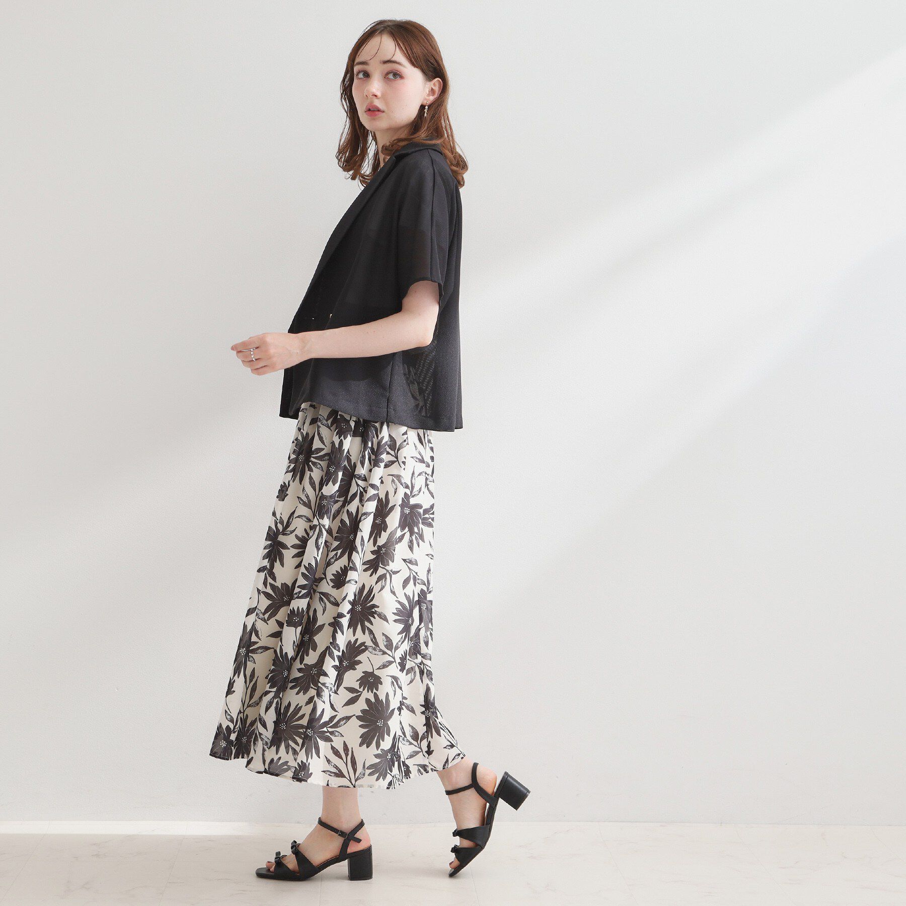 Couture broach「【洗える】メッシュ調 半袖ジャケット」|テーラードジャケット|